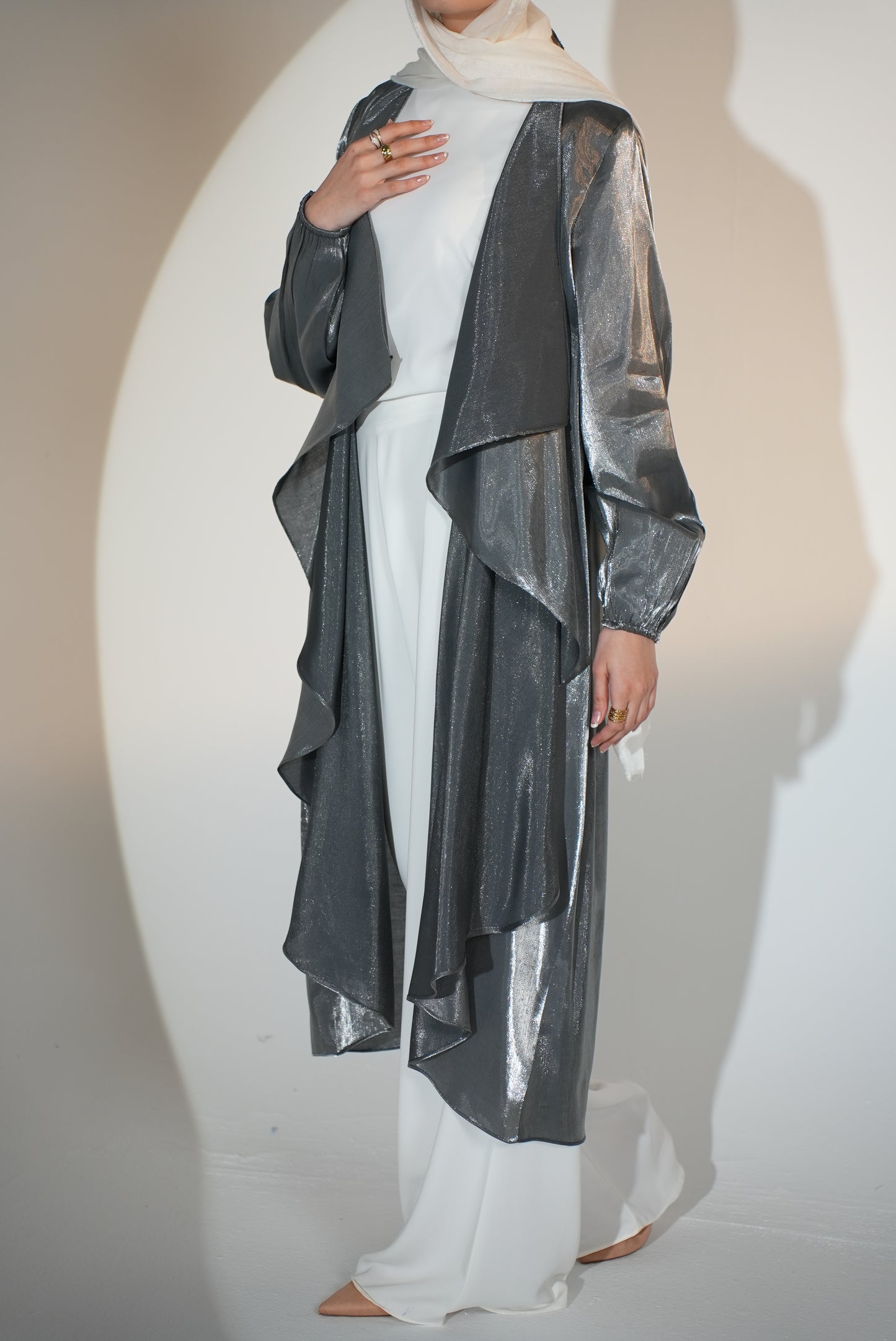 Shimmer Emilia in Silver/dark grey
