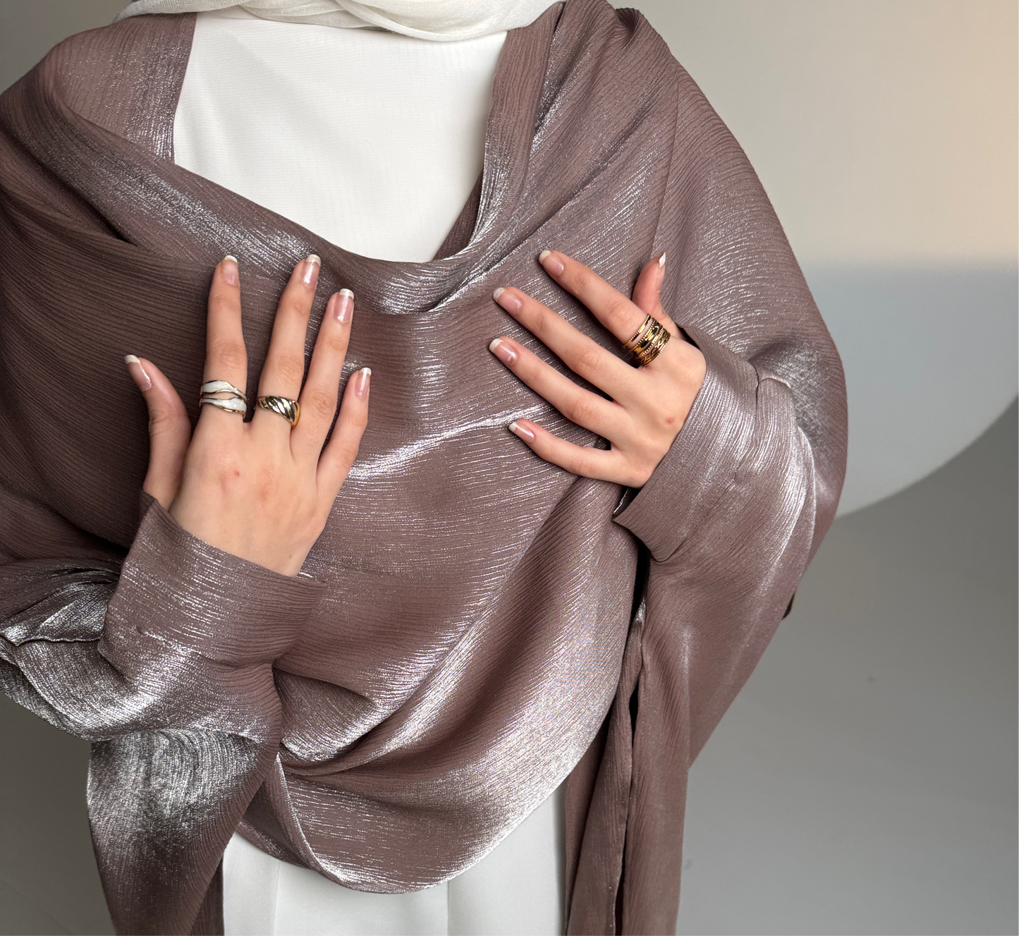 Starry Nights Shawl Kaftan in Mauve