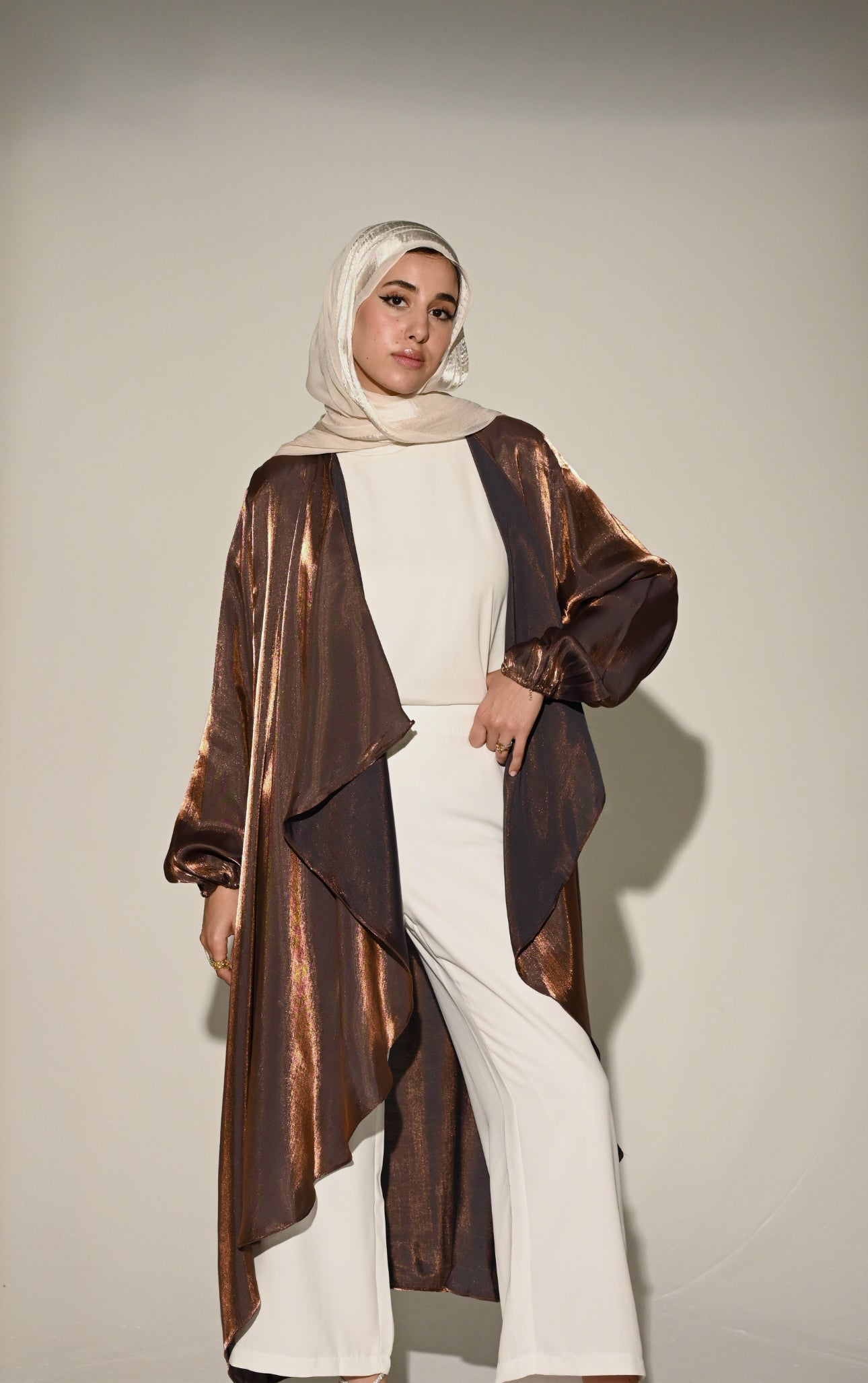 Shimmer Emilia Kaftan in Firey Grey