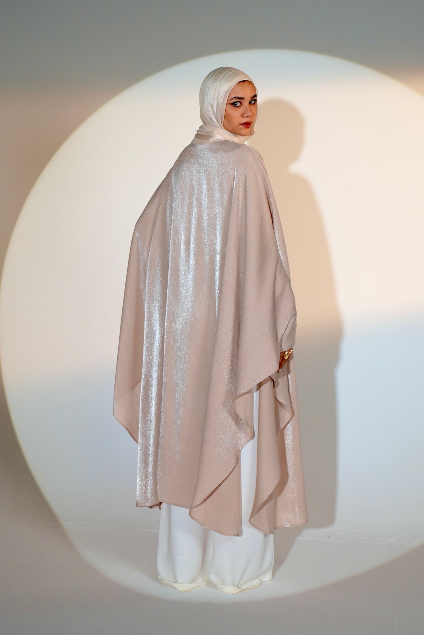 Starry Nights Shawl Kaftan in Rose