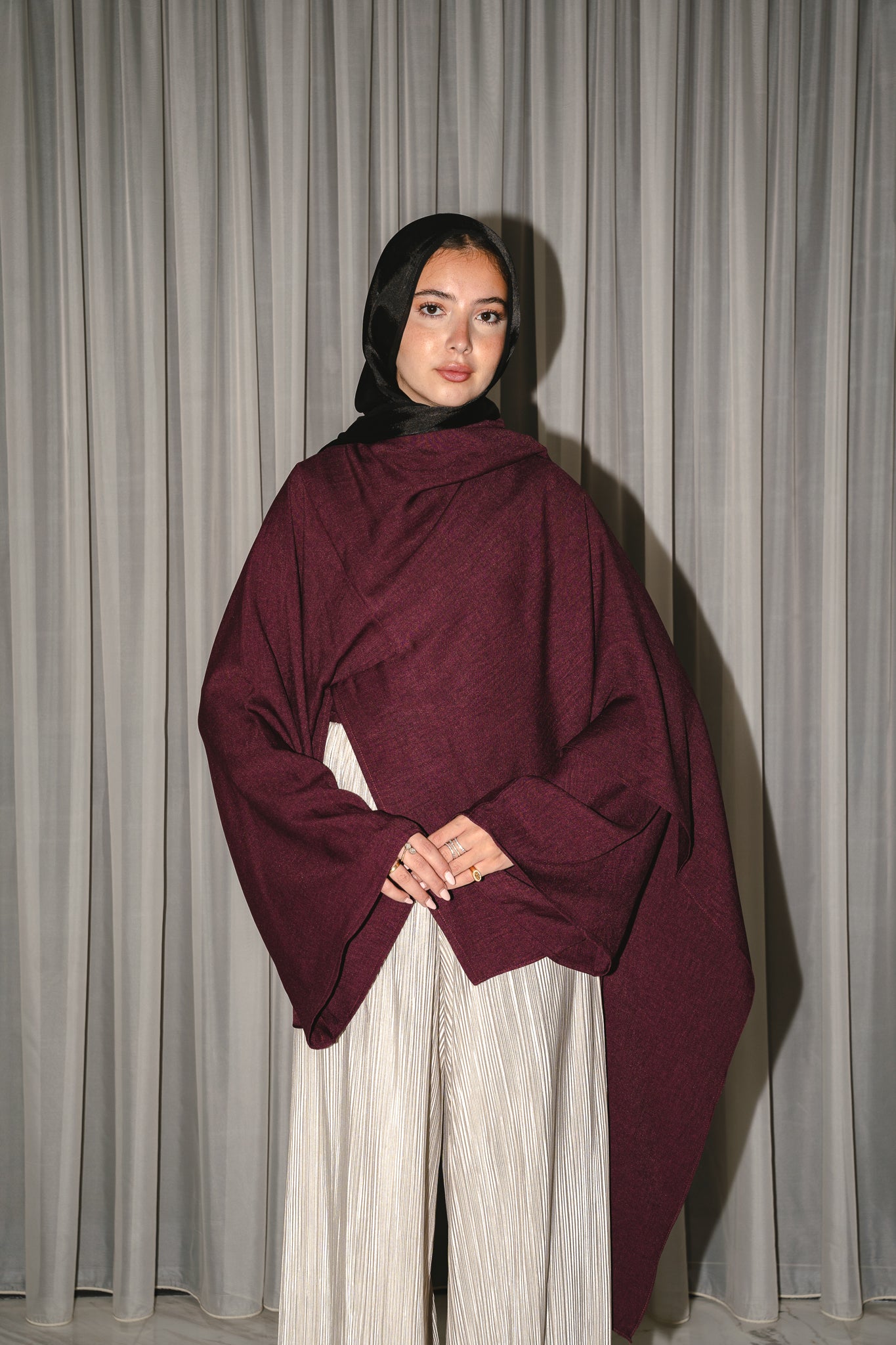 The Head Turner top in Burgundy