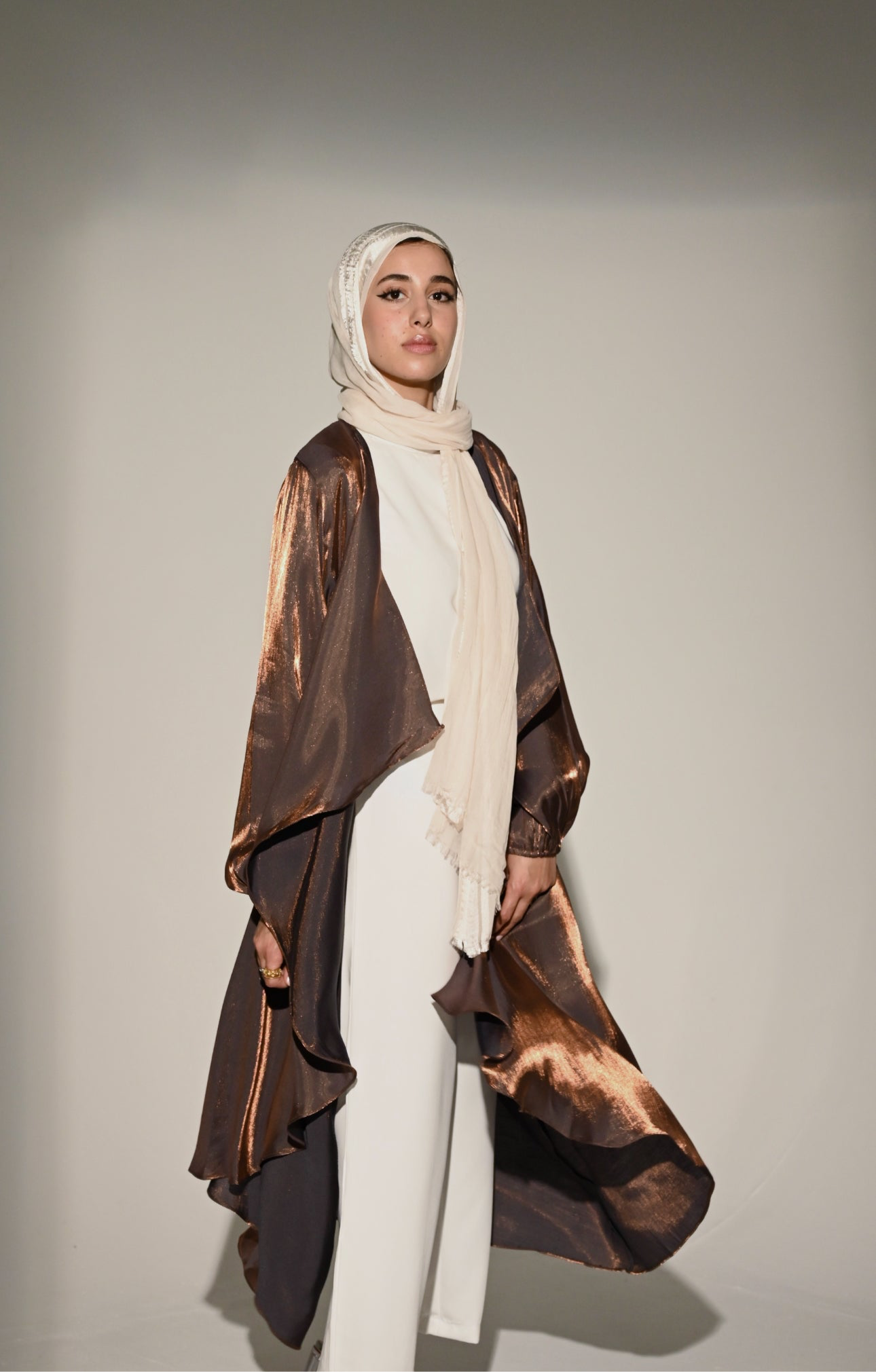 Shimmer Emilia Kaftan in Firey Grey
