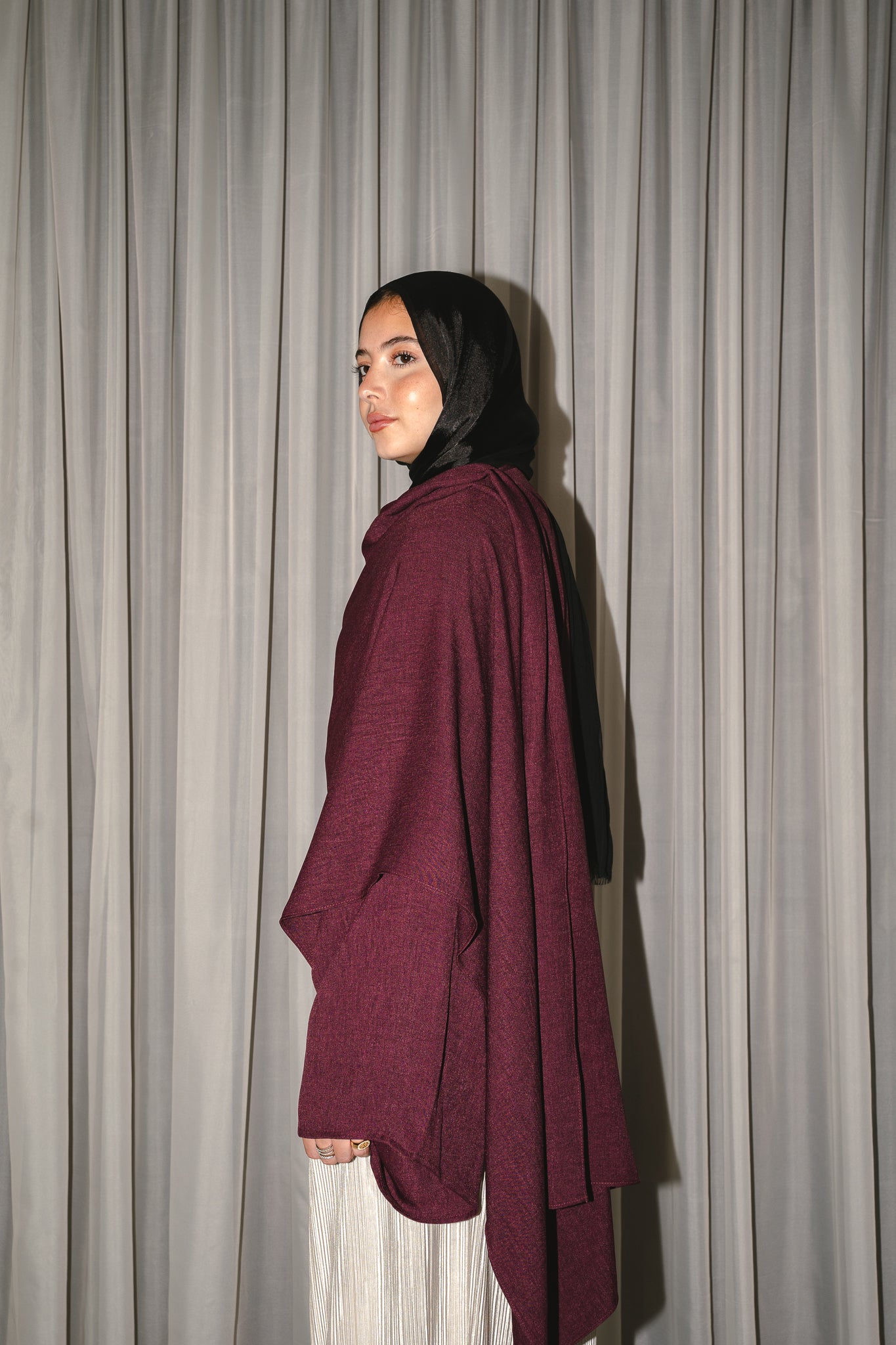 The Head Turner top in Burgundy