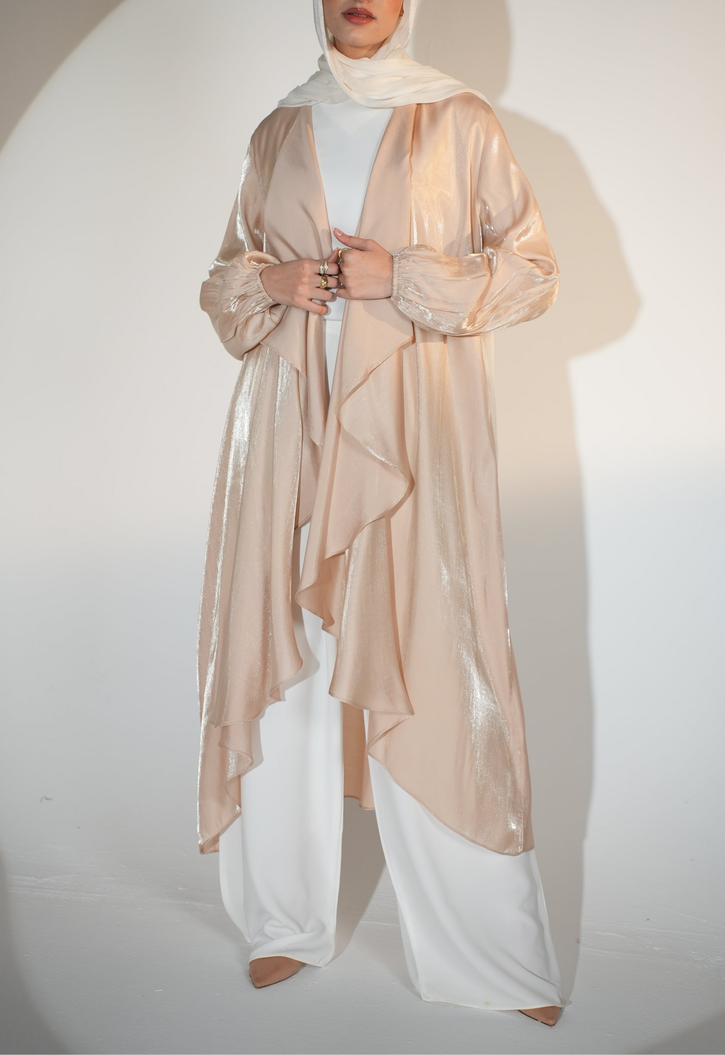 Shimmer Emilia Kaftan in Blush