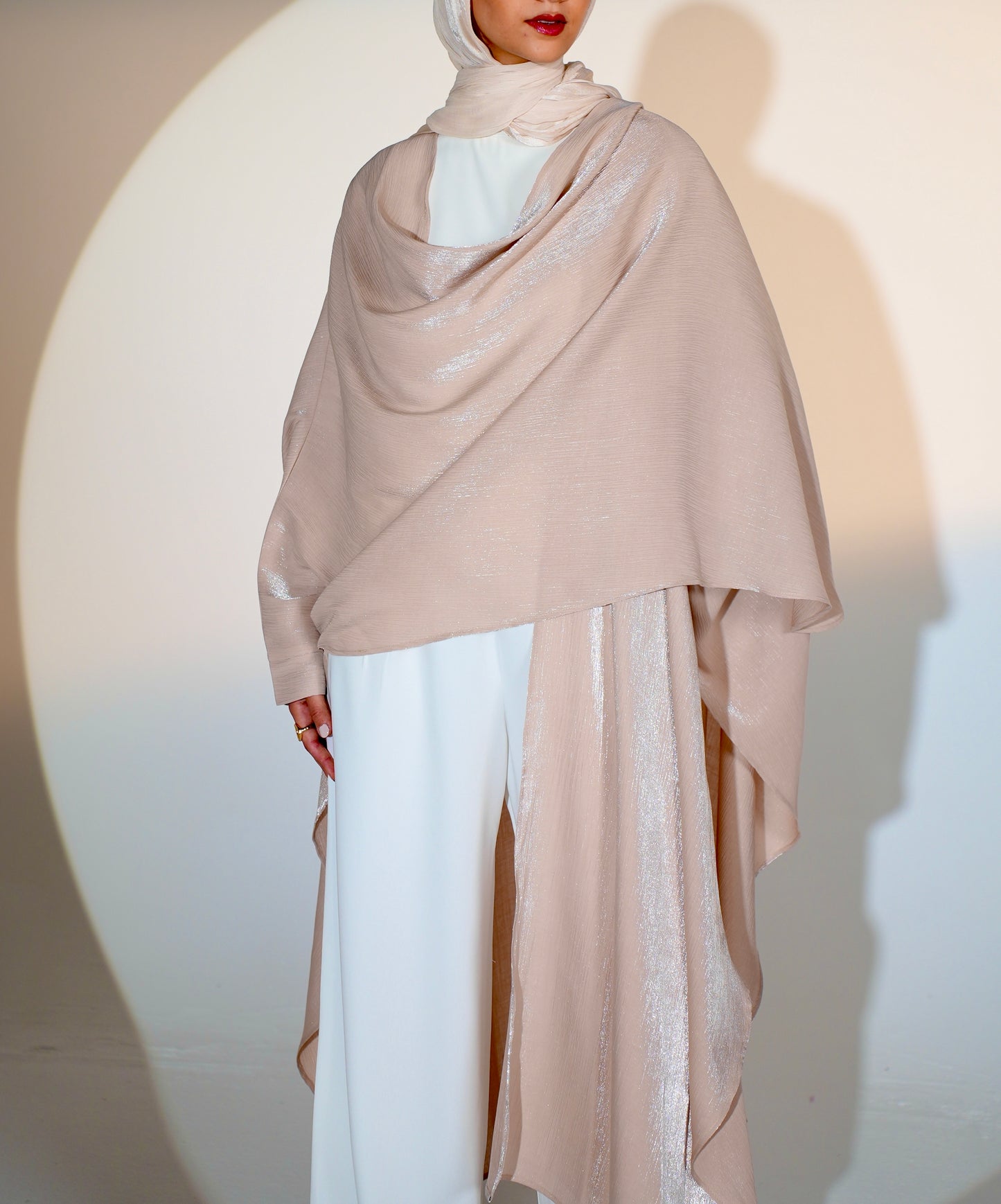 Starry Nights Shawl Kaftan in Rose