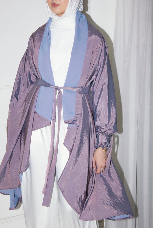 Marlyn Round Trench in MauvexBlue Limited Edition