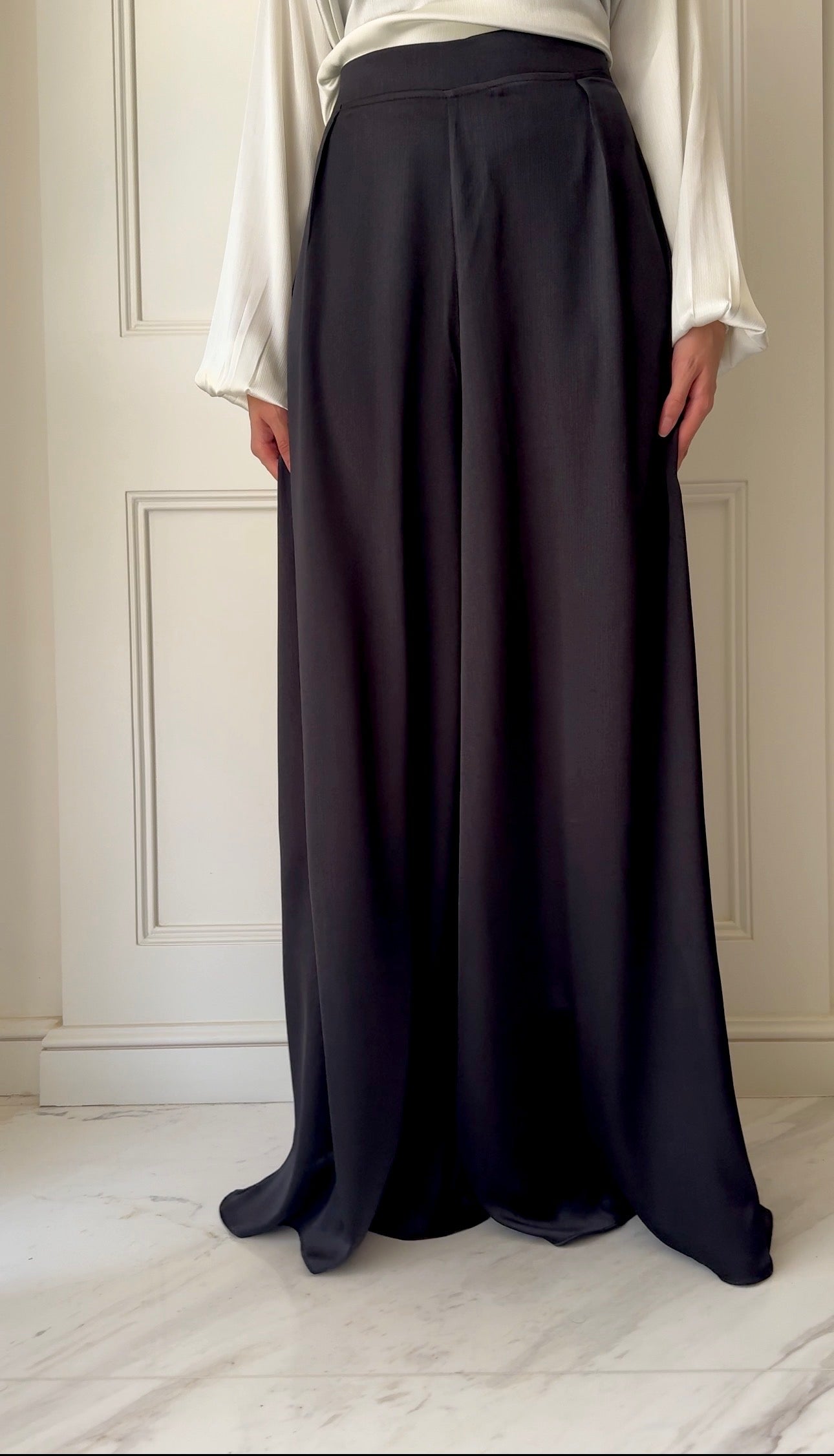 Must Have Satin Skirt Pants in Black