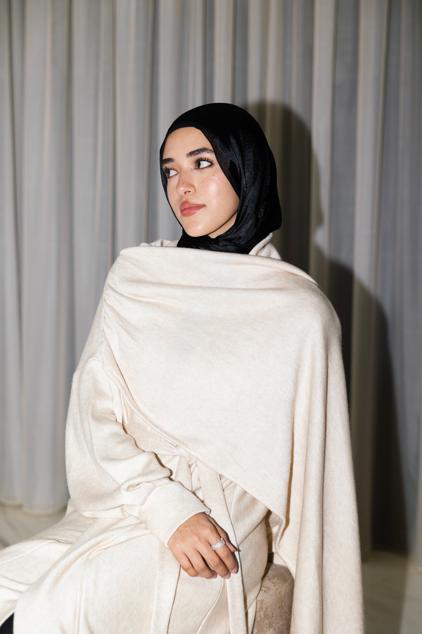 Valaya Shawl Long-Line Cardigan