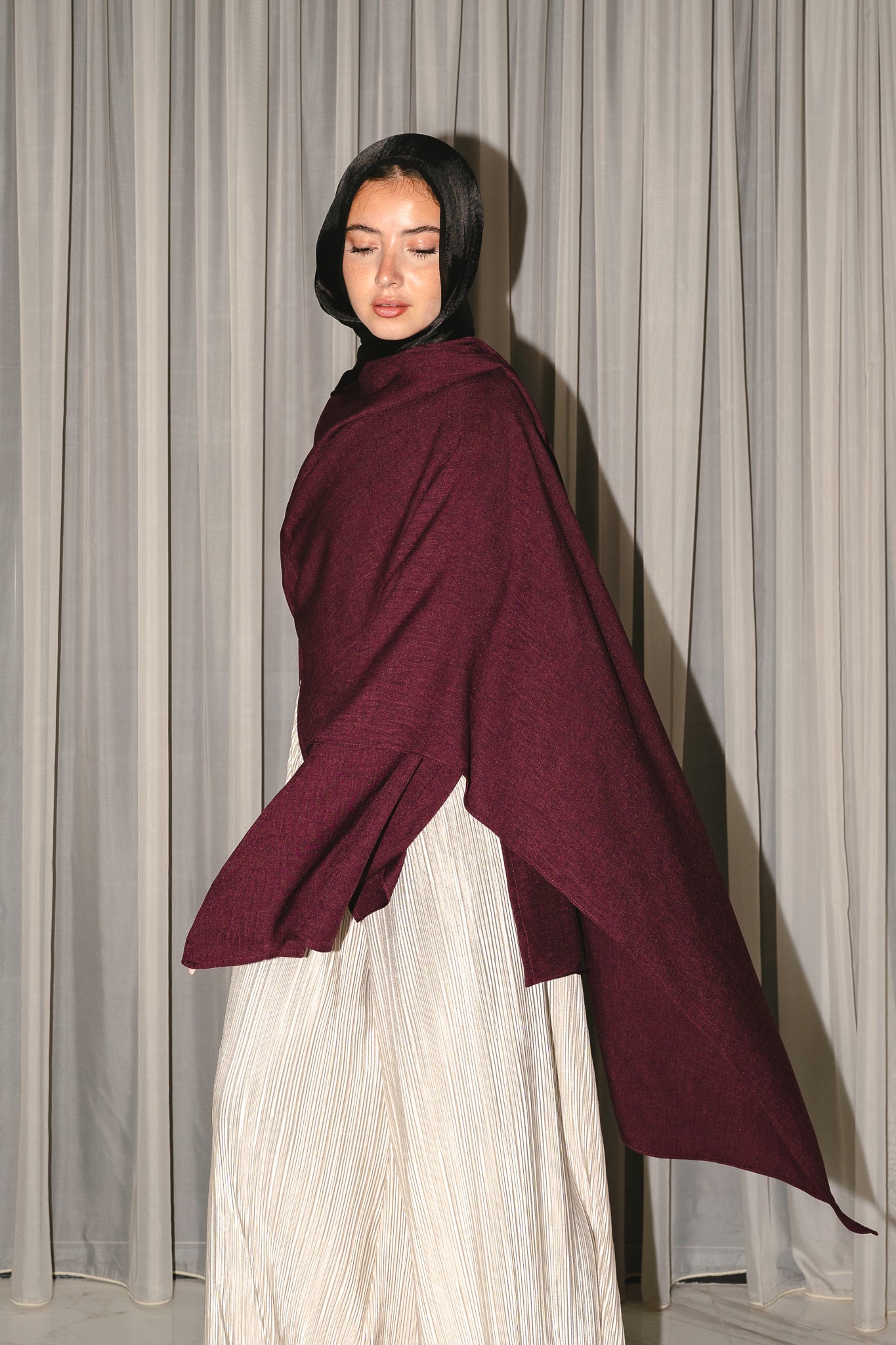 The Head Turner top in Burgundy