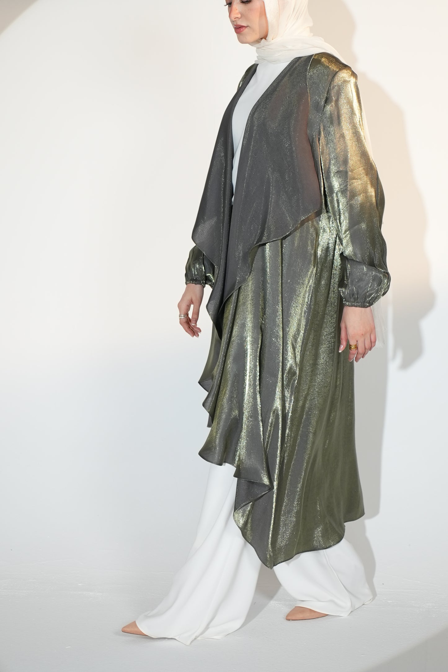 Emilia Kaftan in Greyish Olive