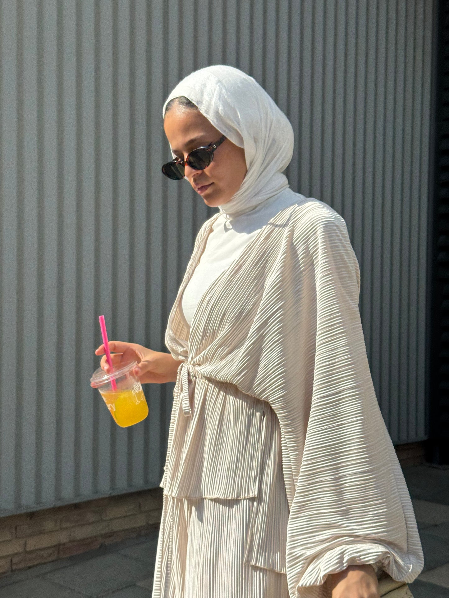 Sicily Balloon Sleeve Set in creme
