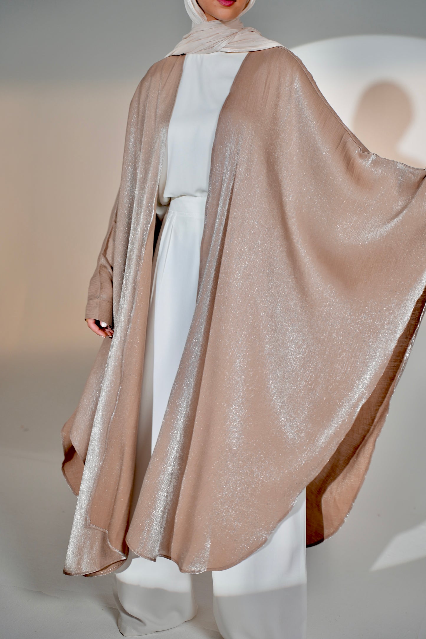 Starry Nights Shawl Kaftan in Tan