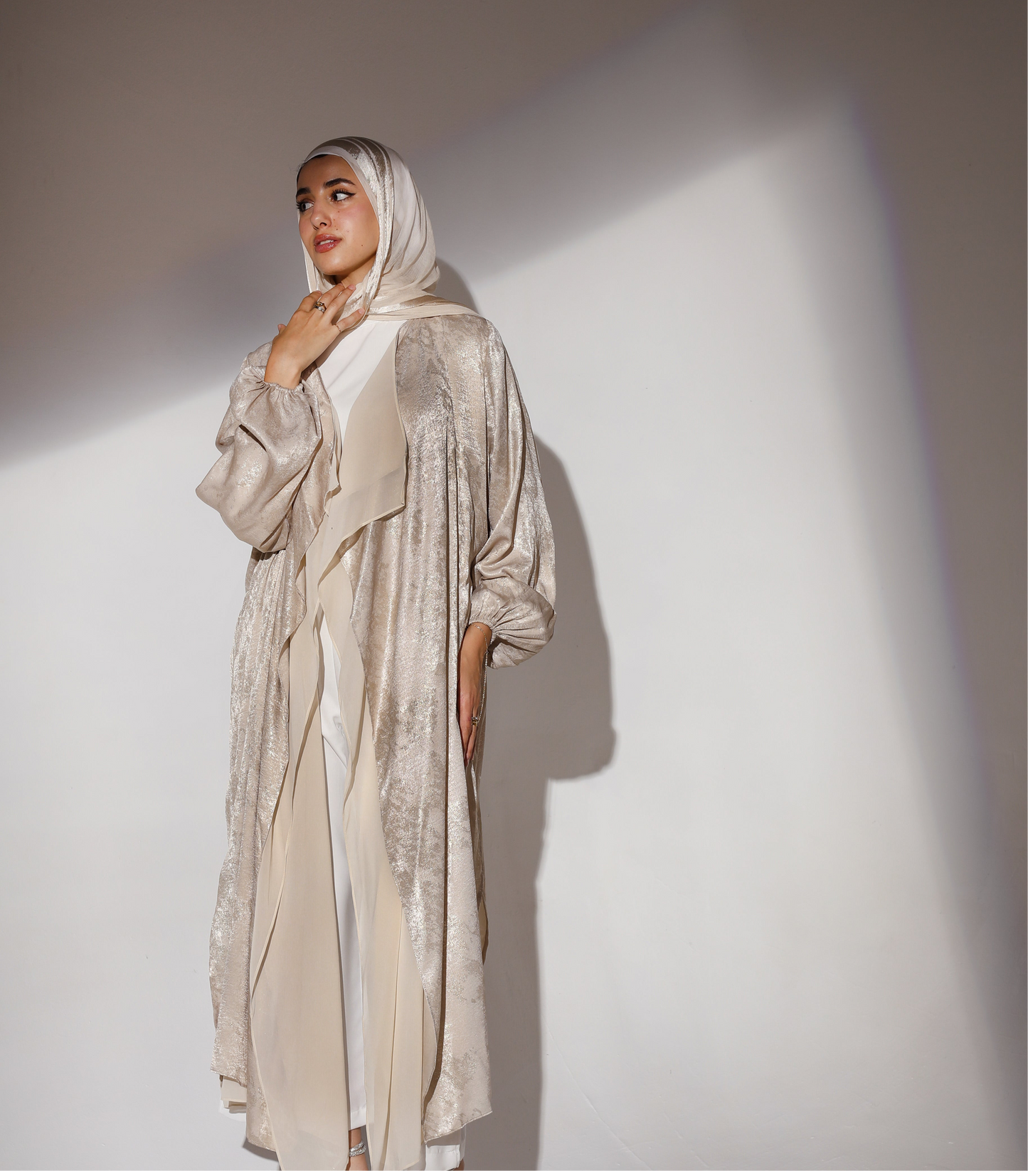 Hazie Trench in Beige x Gold Wash