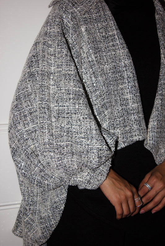 Sparkly Tweed Jacket with Sequin Embellishment