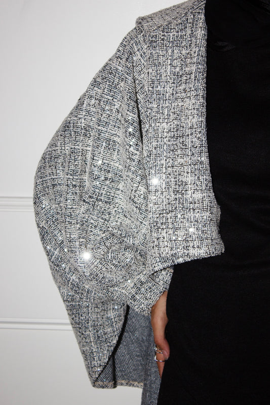 Sparkly Tweed Jacket with Sequin Embellishment