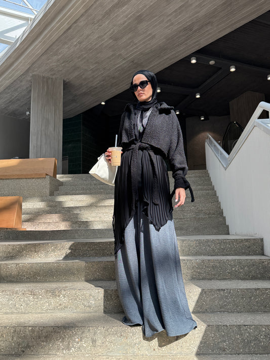 Serena Shearling x Pleats Jacket