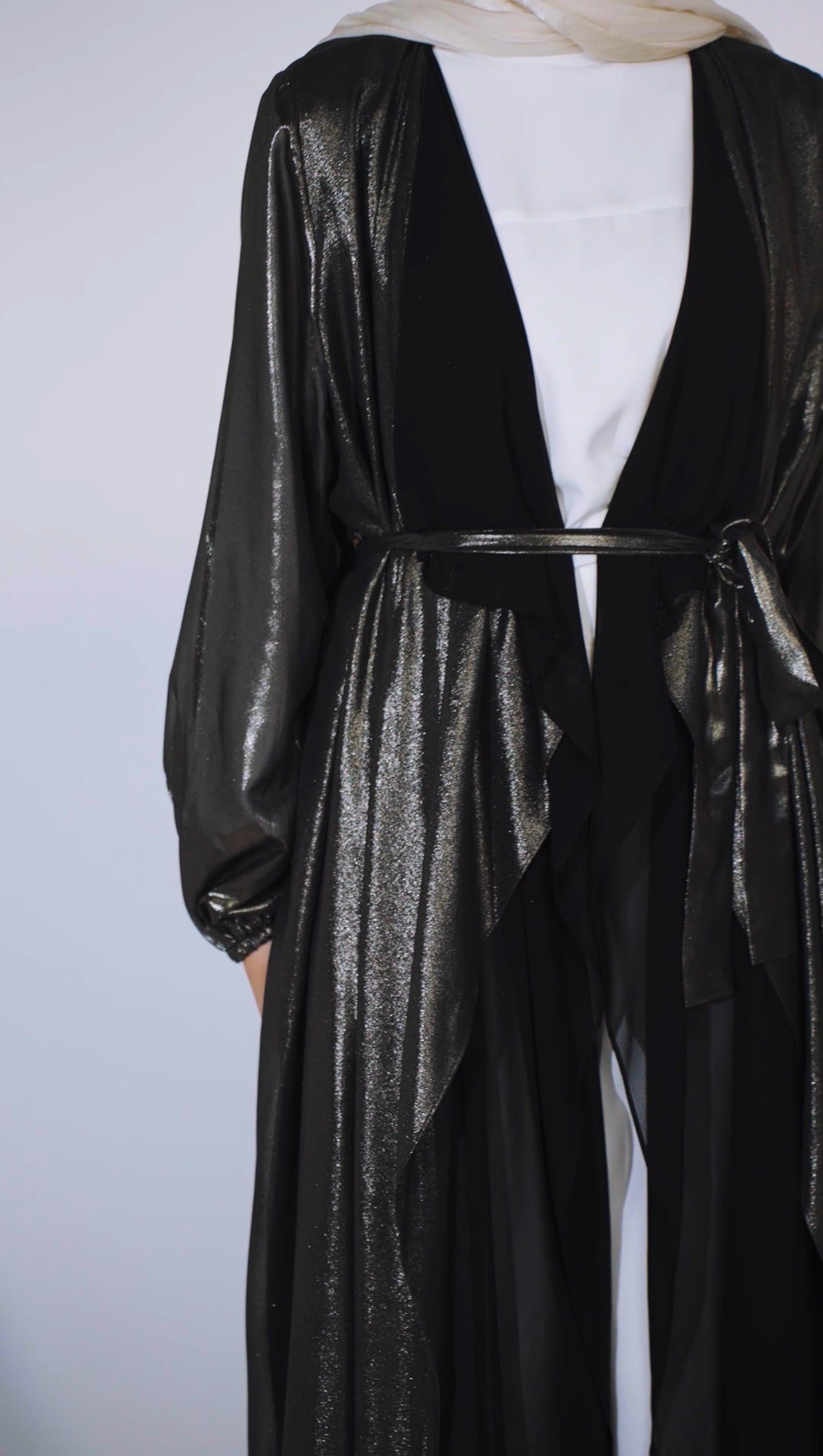 Crystal Black double layered Hazie trench