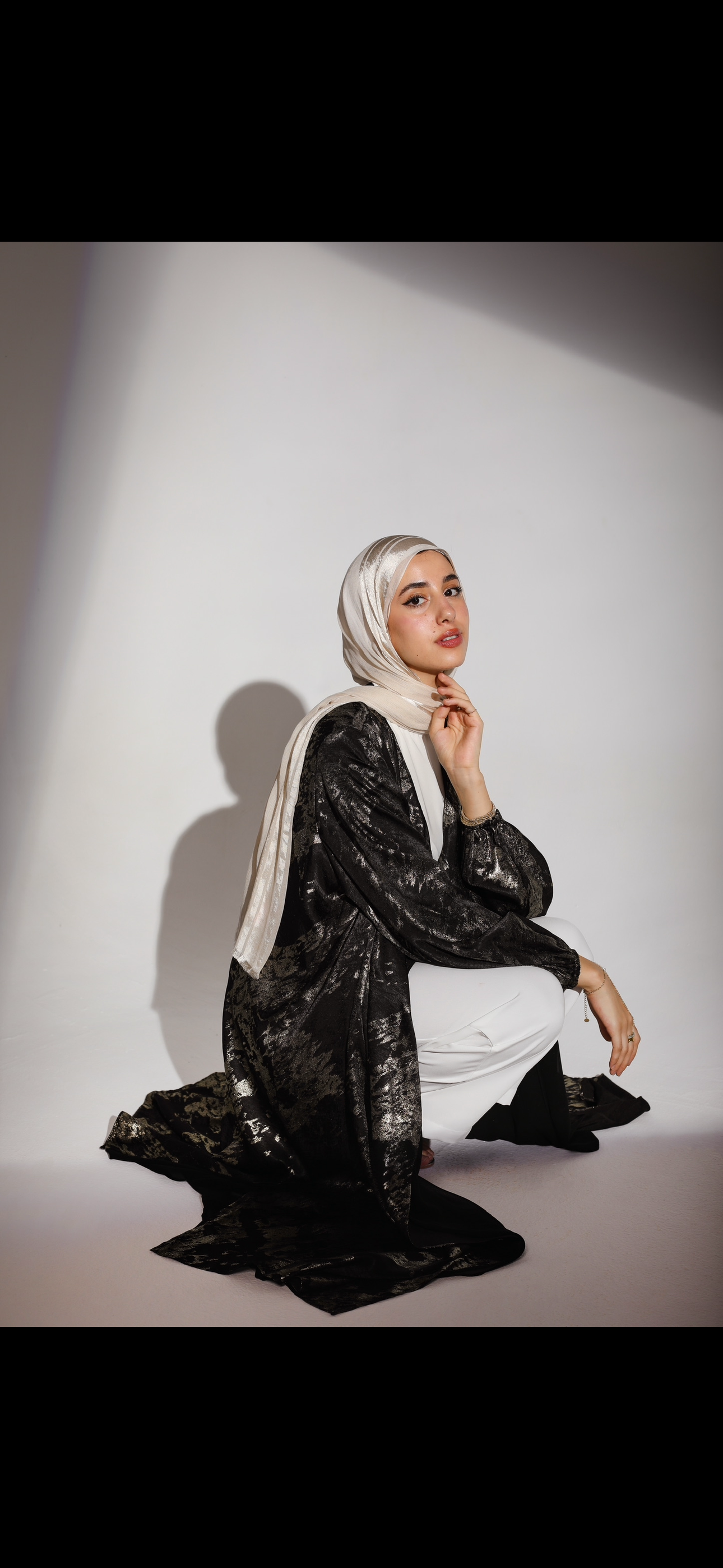 Hazie Trench in Black x Gold Wash