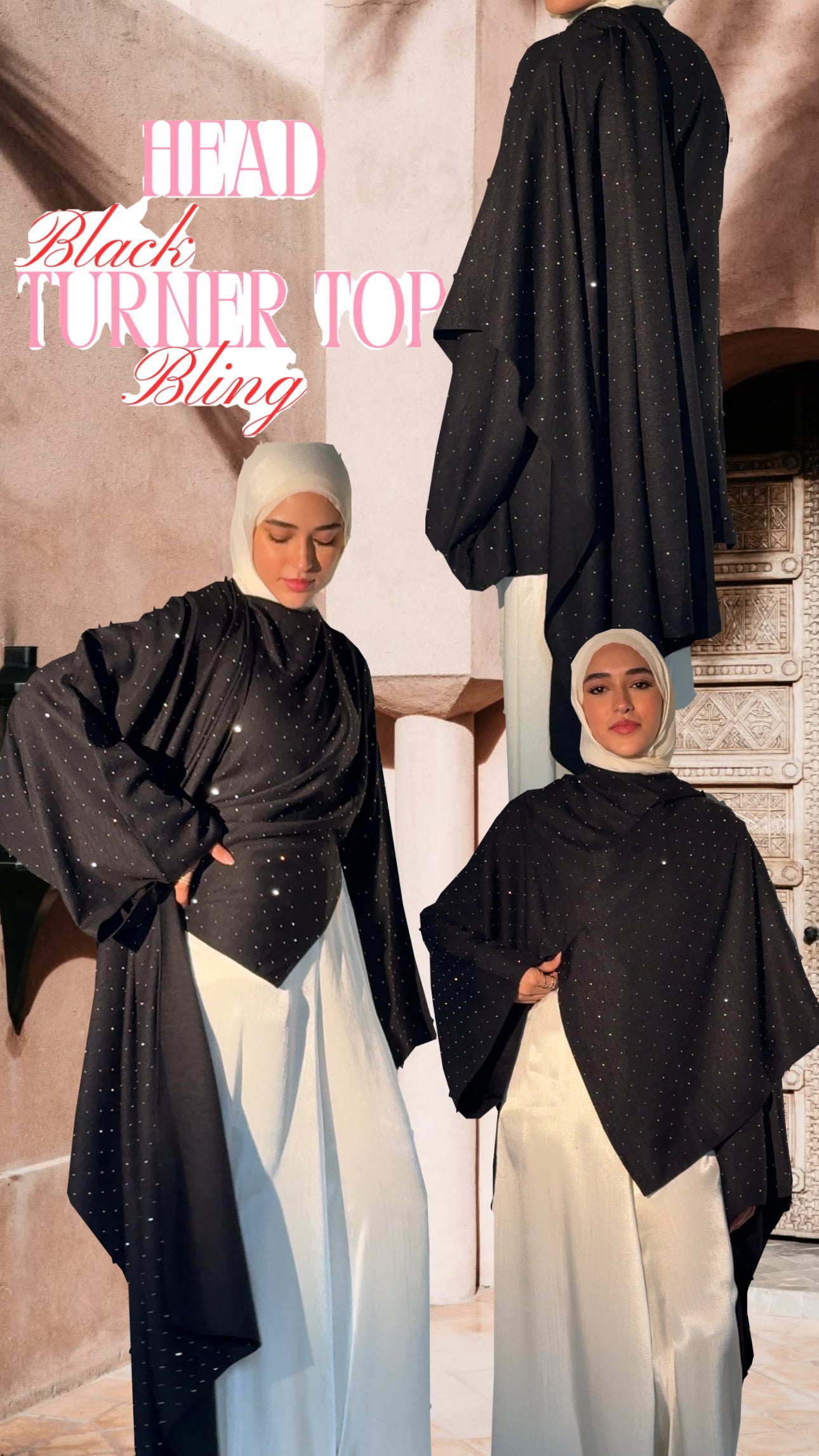 Head Turner top in Black x Bling Limited Edition