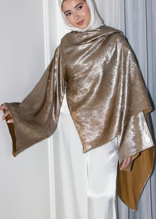 Head Turner Top in SilverxBronze