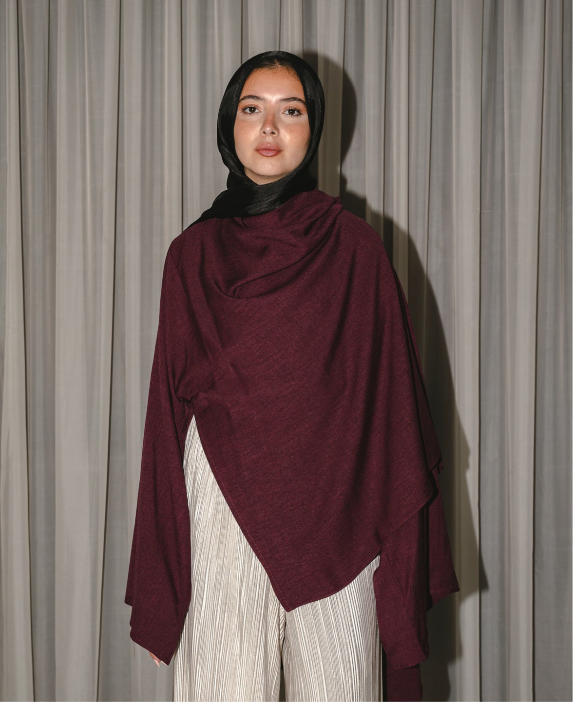 The Head Turner top in Burgundy