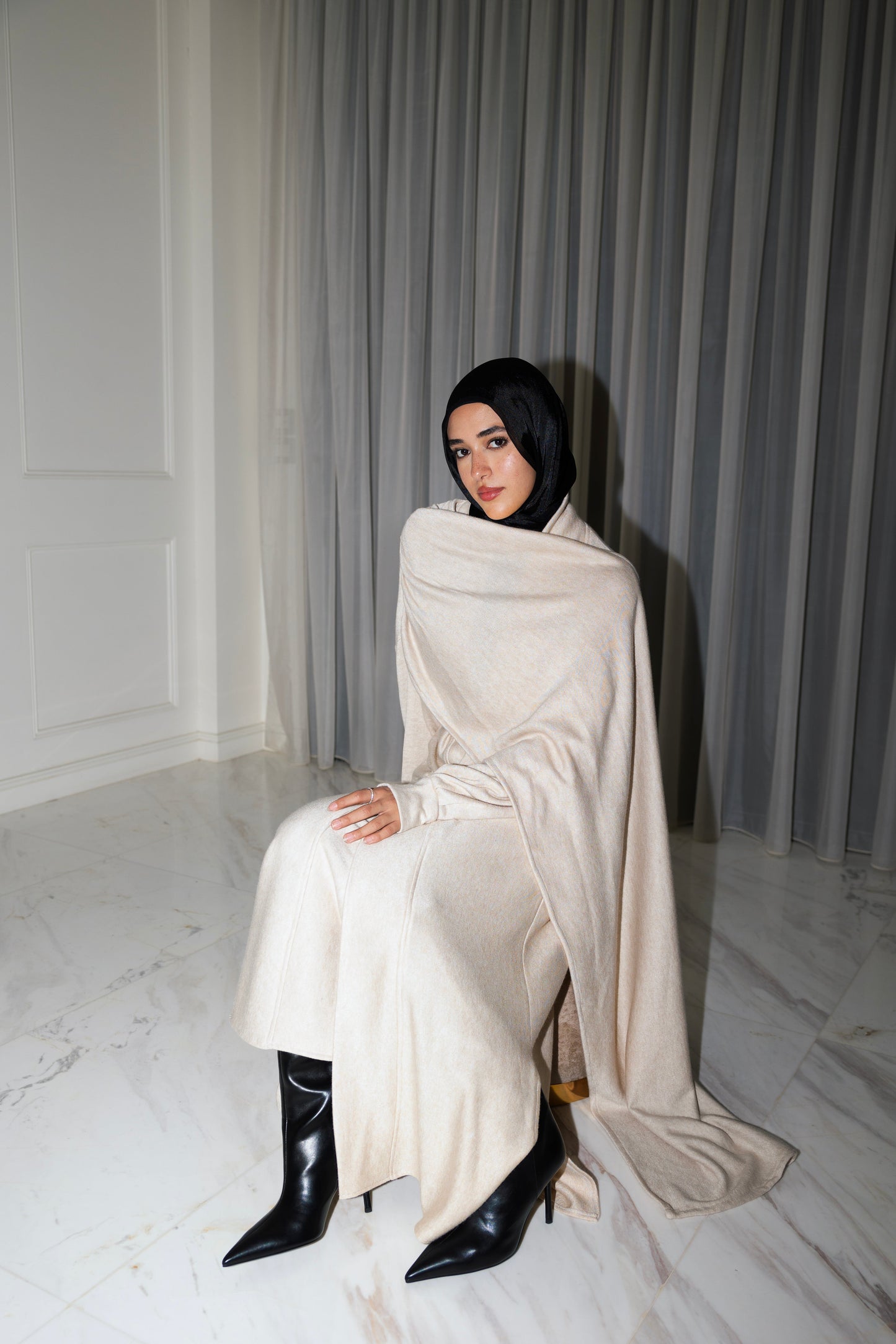 Valaya Shawl Long-Line Cardigan