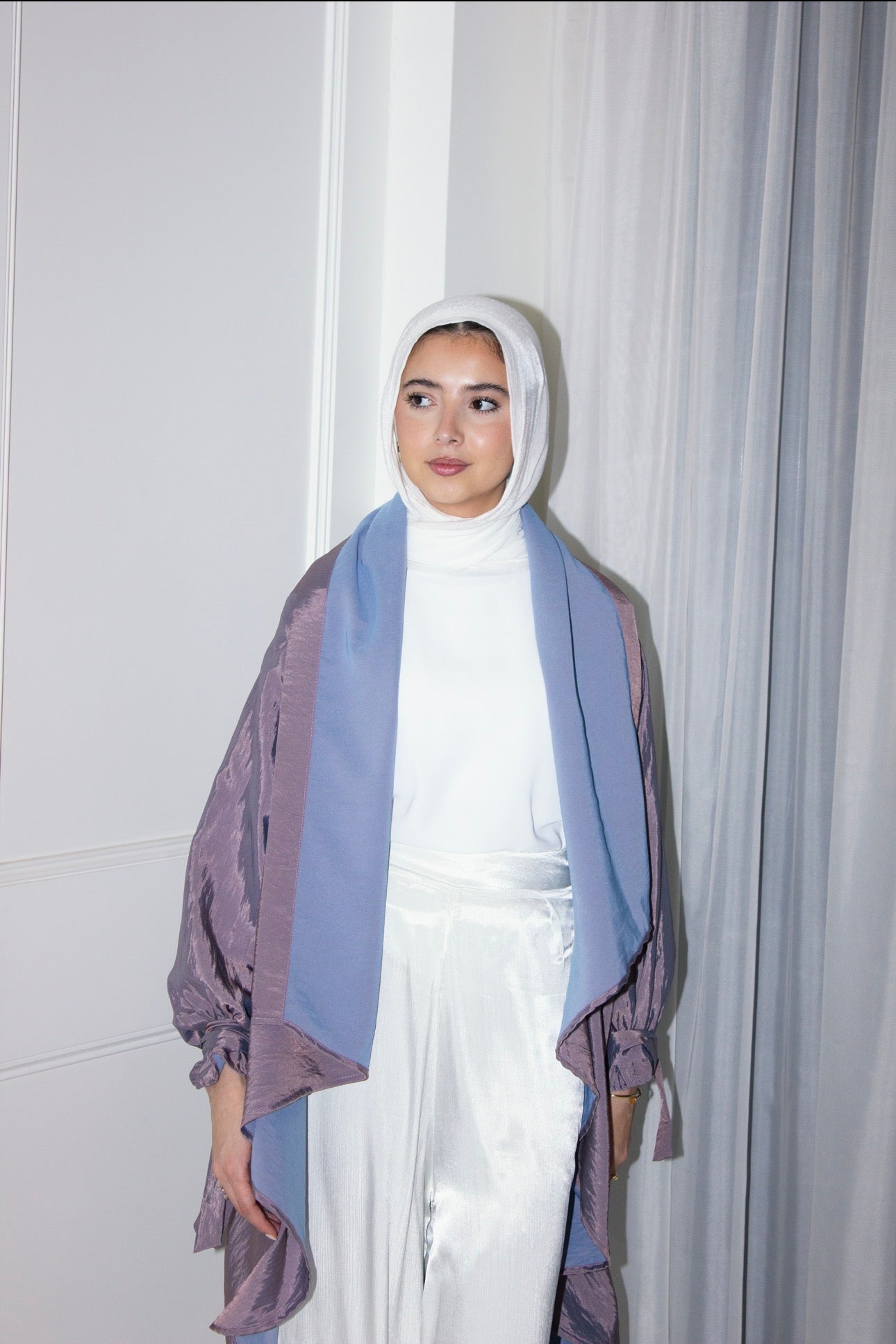 Marlyn Round Trench in MauvexBlue Limited Edition