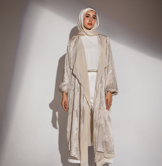 Hazie Trench in Beige x Gold Was