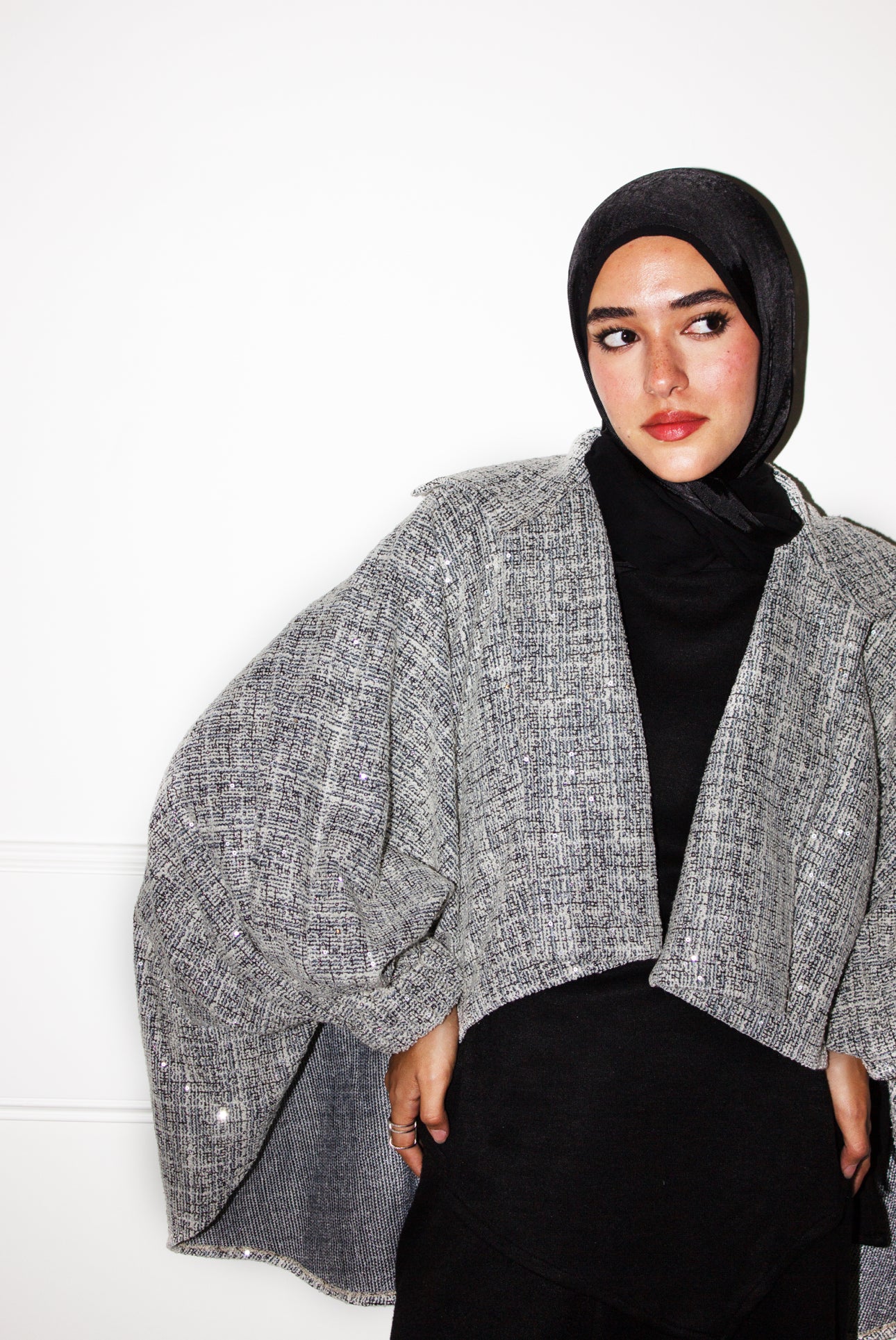 Sparkly Tweed Jacket with Sequin Embellishment