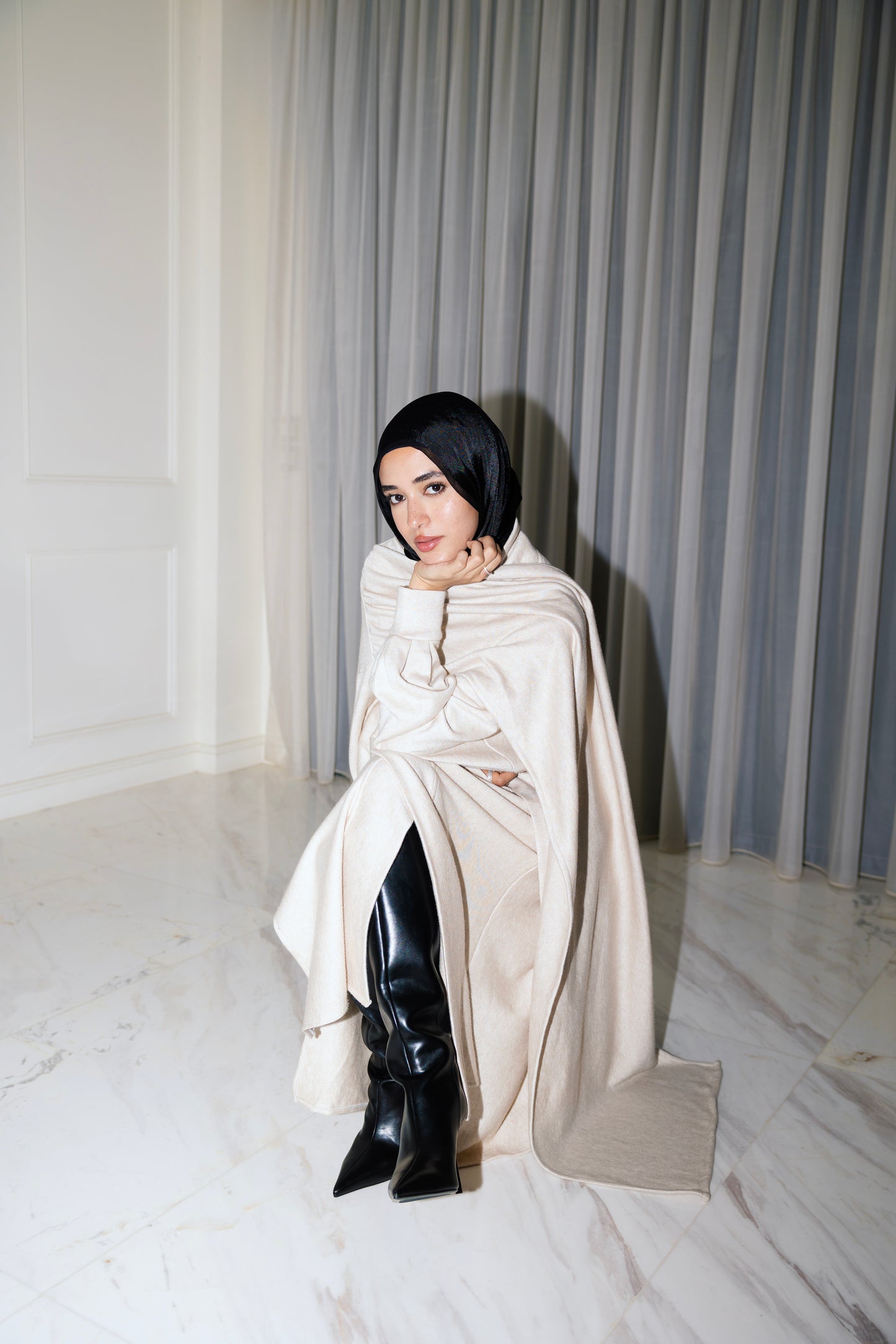 Valaya Shawl Long-Line Cardigan