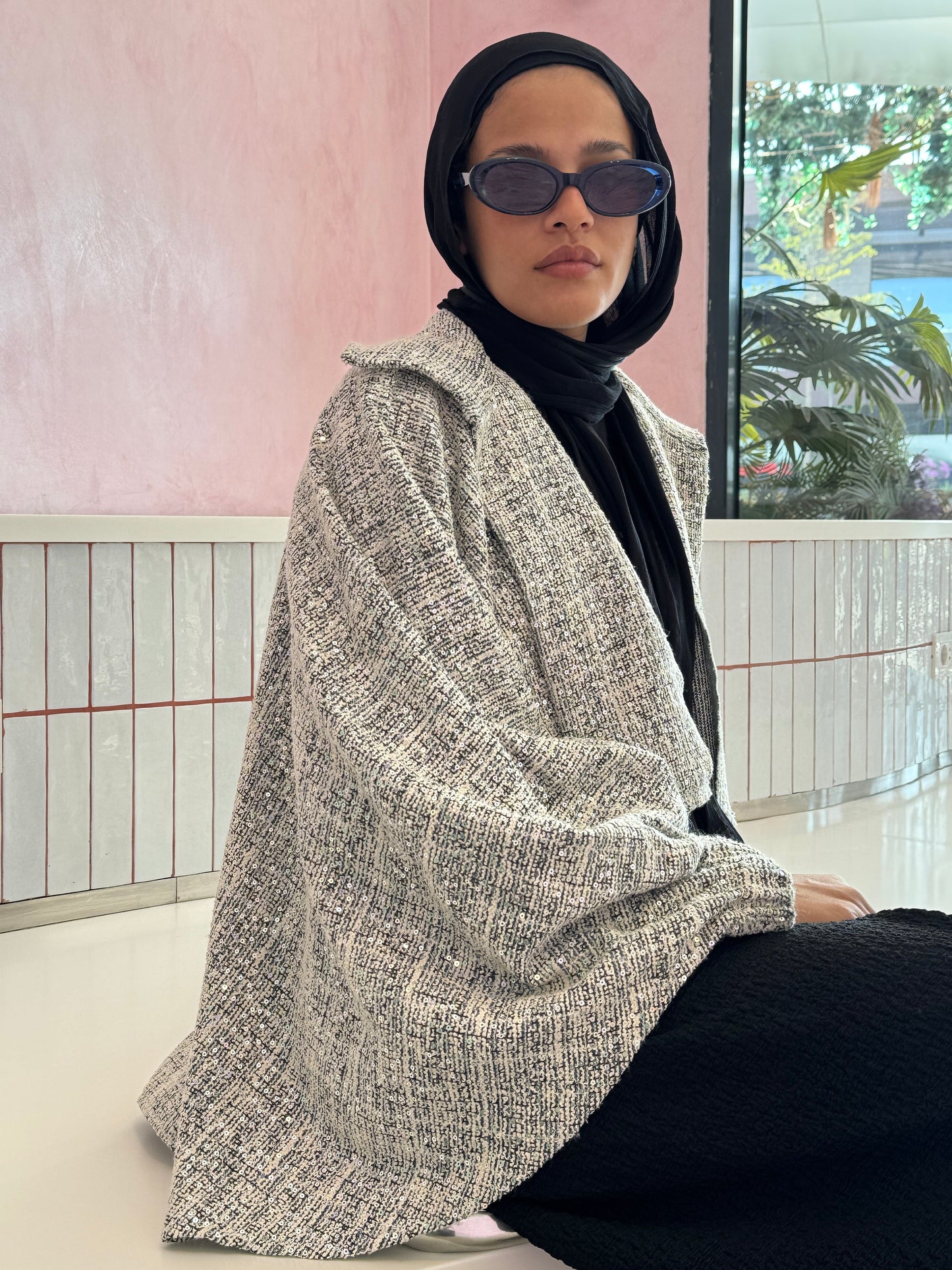 Sparkly Tweed Jacket with Sequin Embellishment