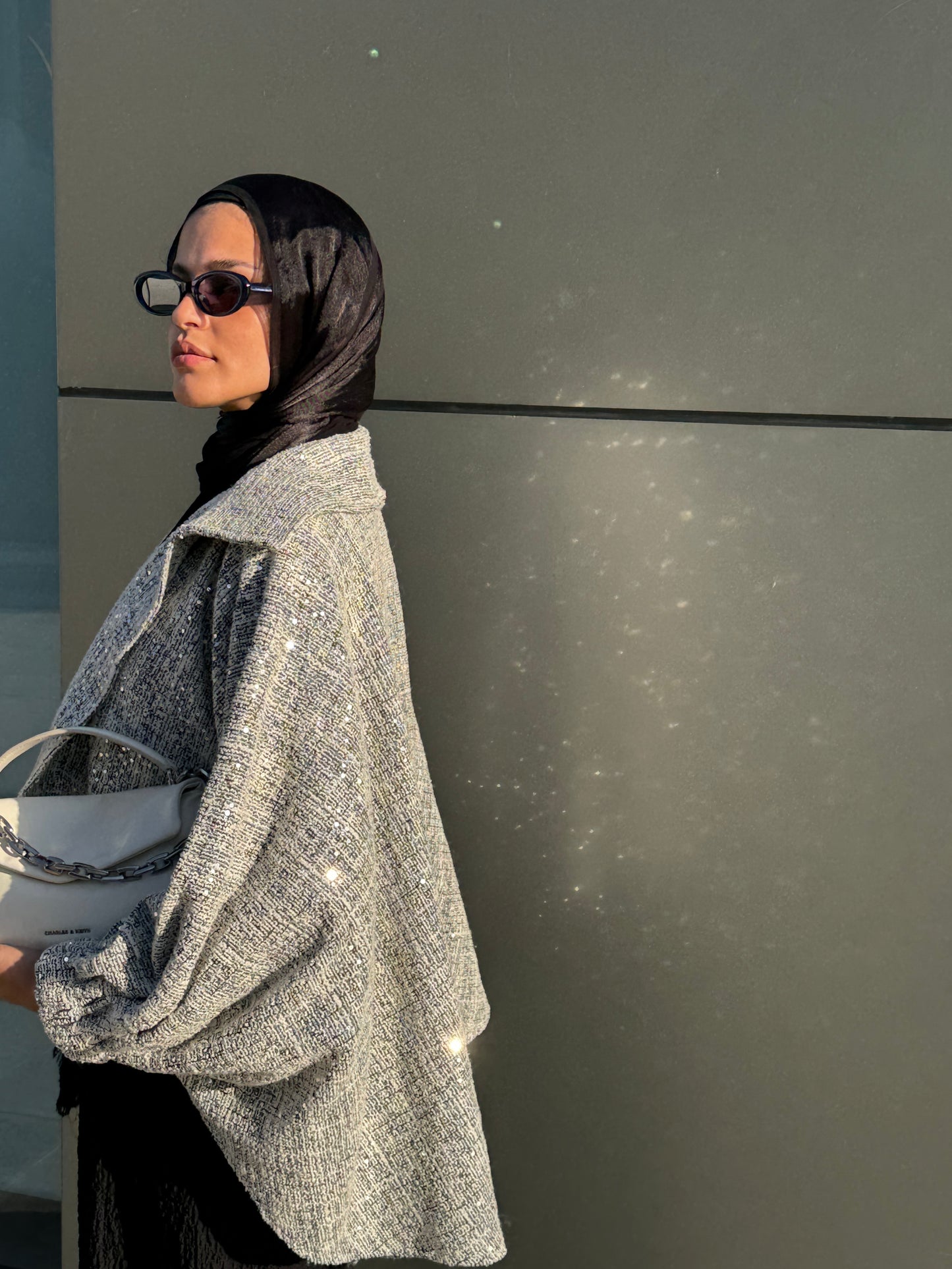 Sparkly Tweed Jacket with Sequin Embellishment