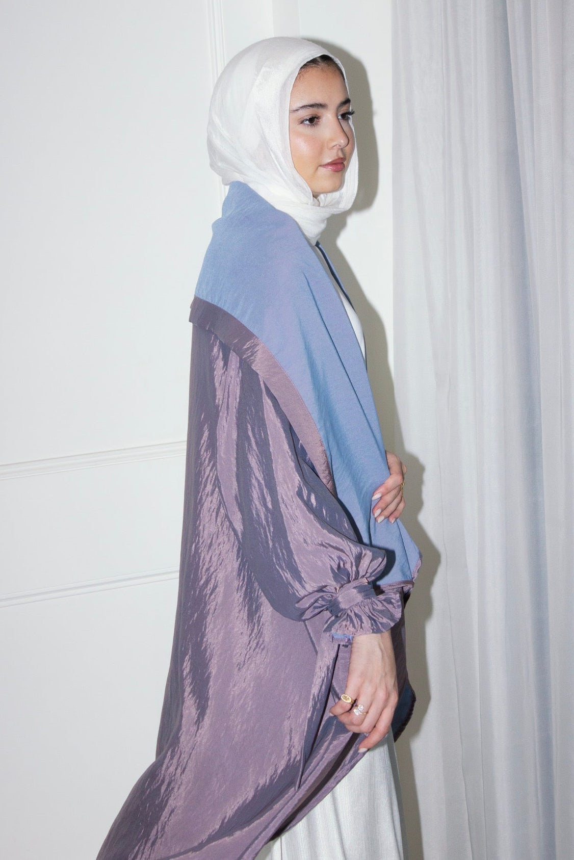 Marlyn Round Trench in MauvexBlue Limited Edition
