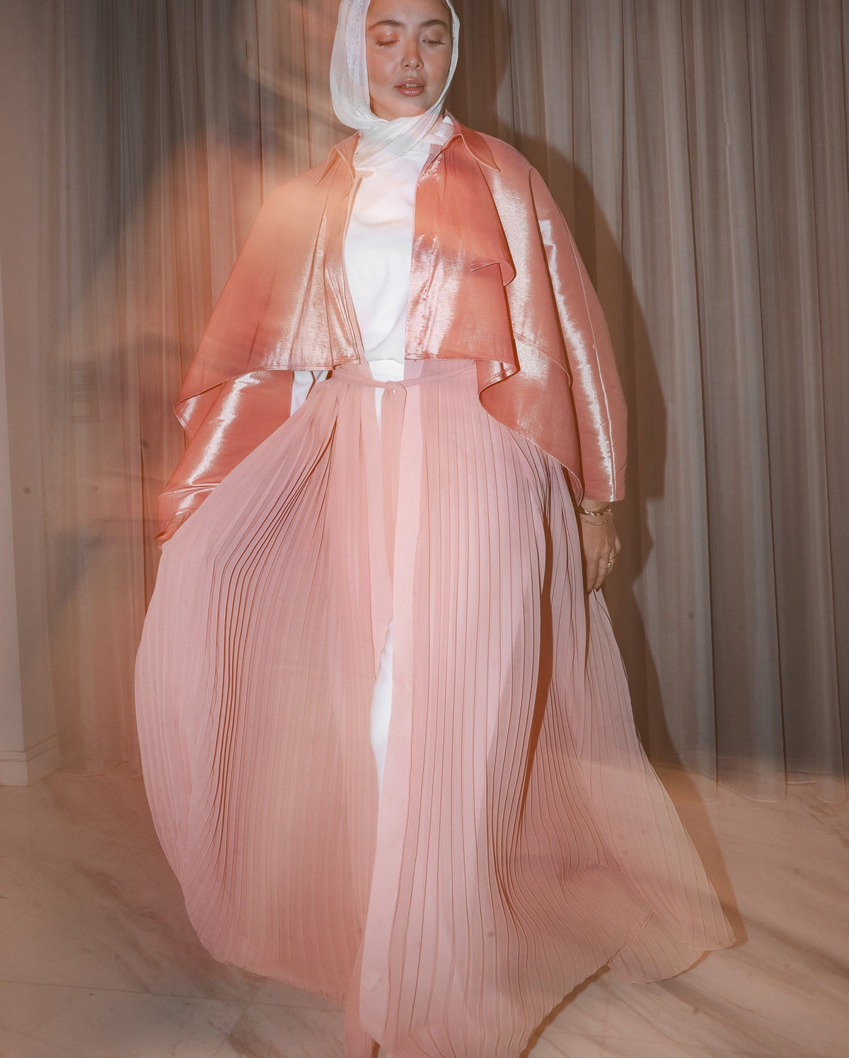 Layl Abaya in Blush