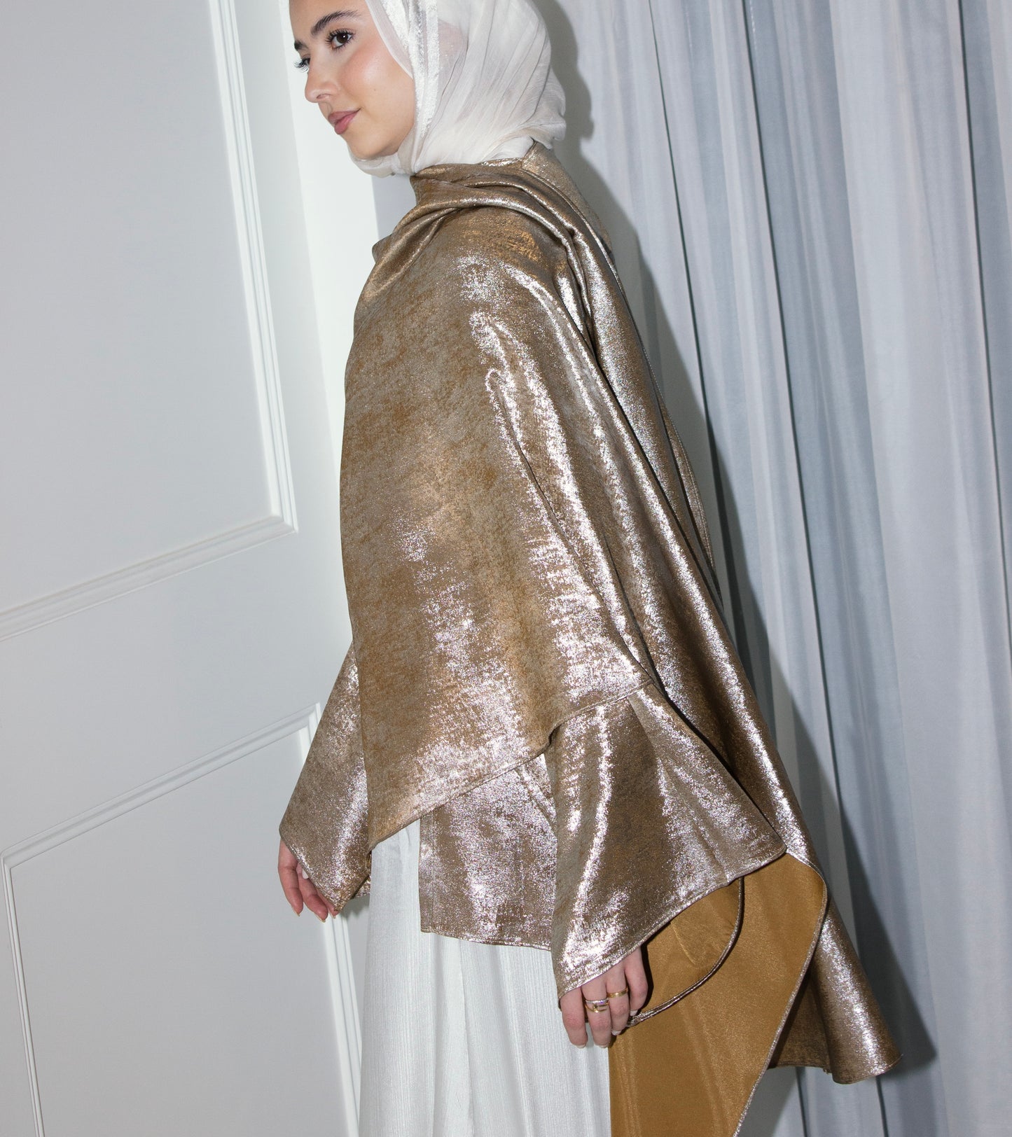 Head Turner Top in SilverxBronze