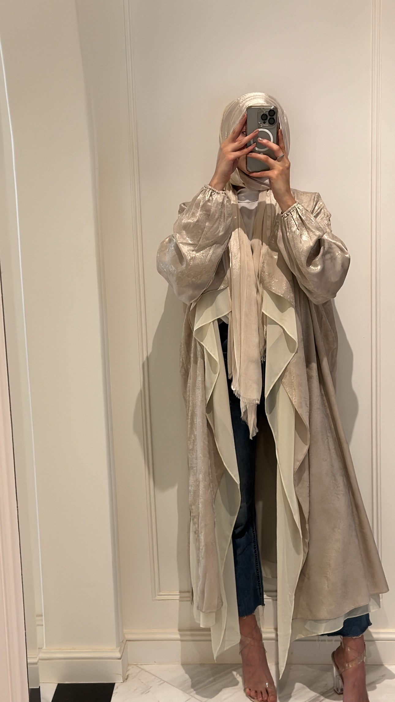 Hazie Trench in Beige x Gold Wash