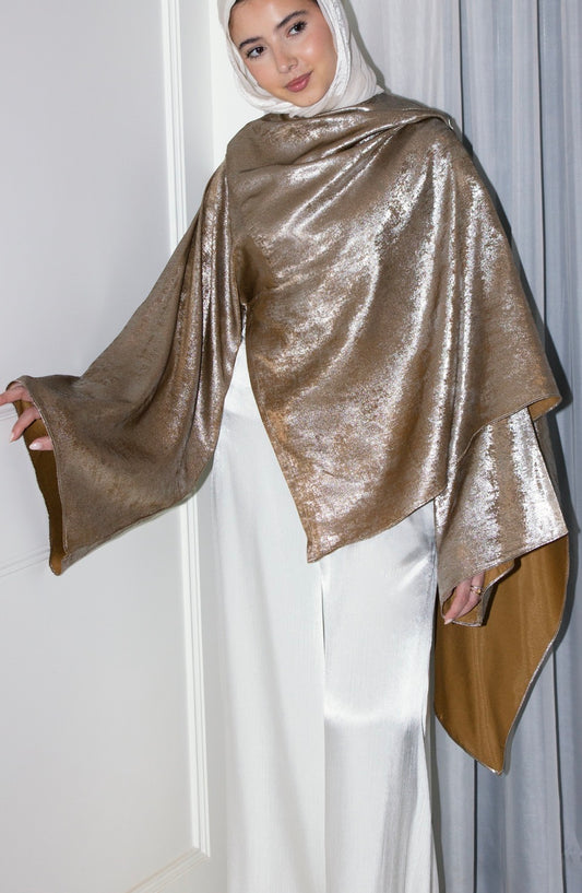 Head Turner Top in SilverxBronze