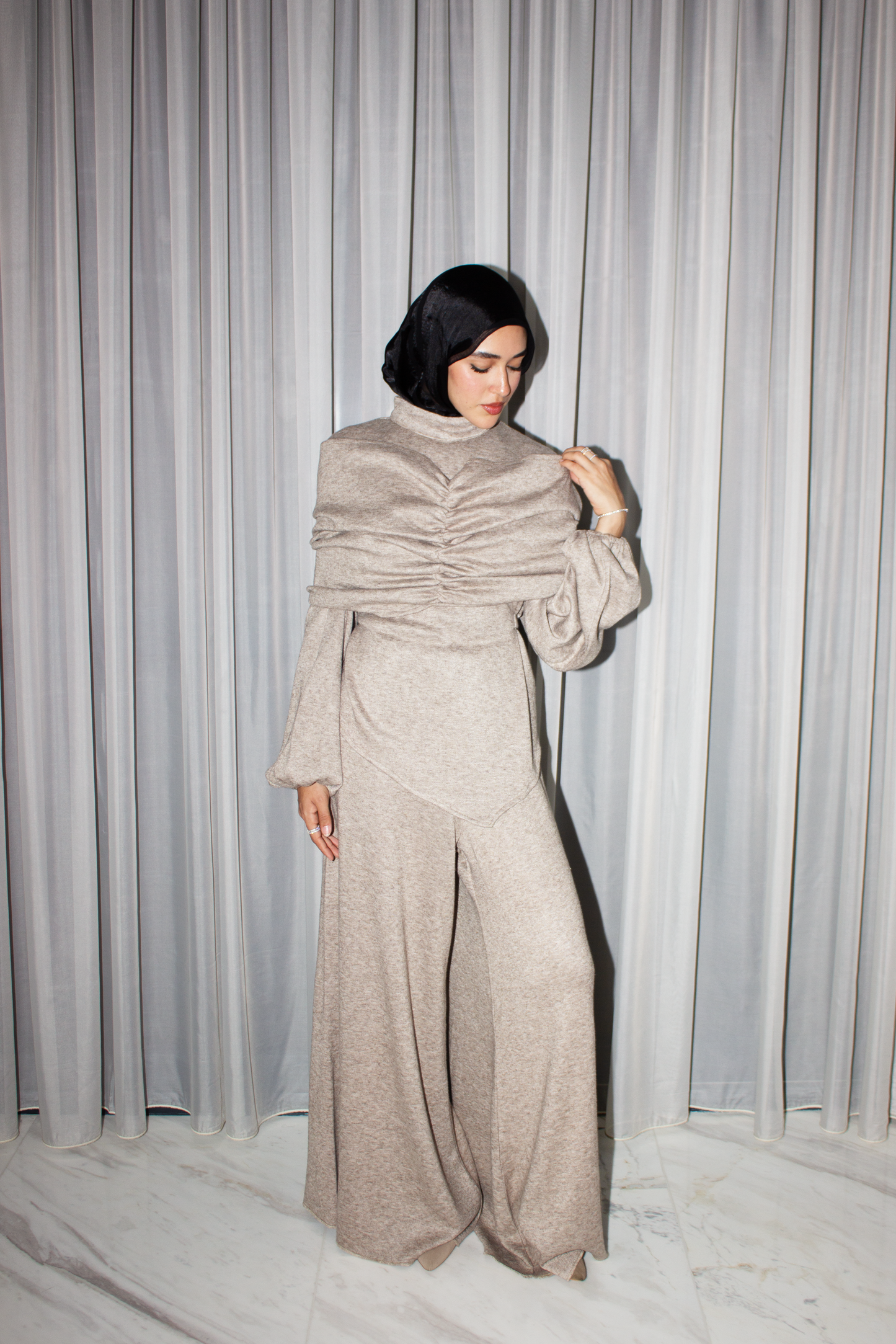 Bandeau Shawl 3-piece Soft Winter Set