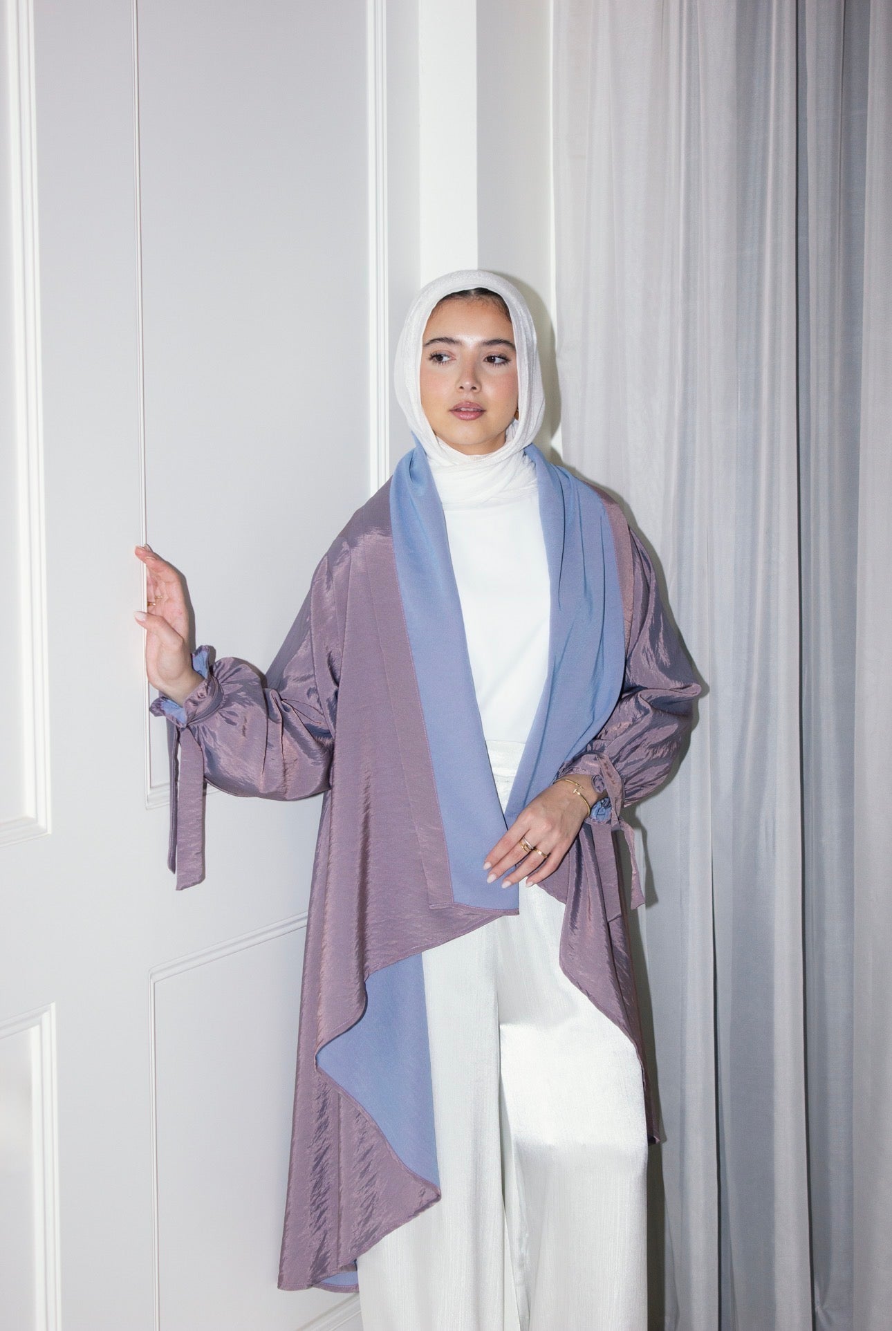 Marlyn Round Trench in MauvexBlue Limited Edition