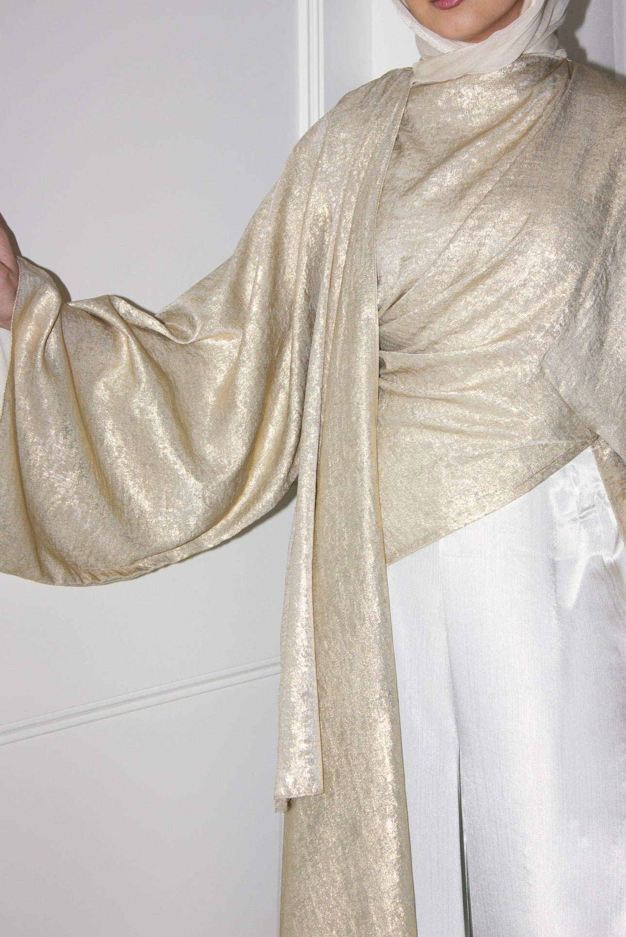 Head Turner Top in Champagne Gold