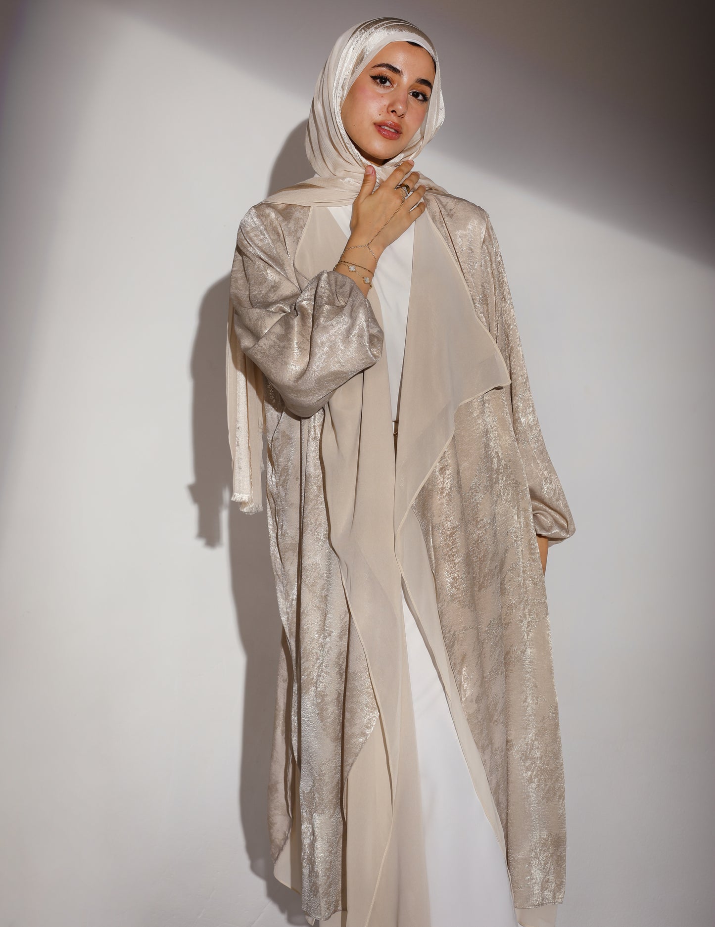 Hazie Trench in Beige x Gold Wash