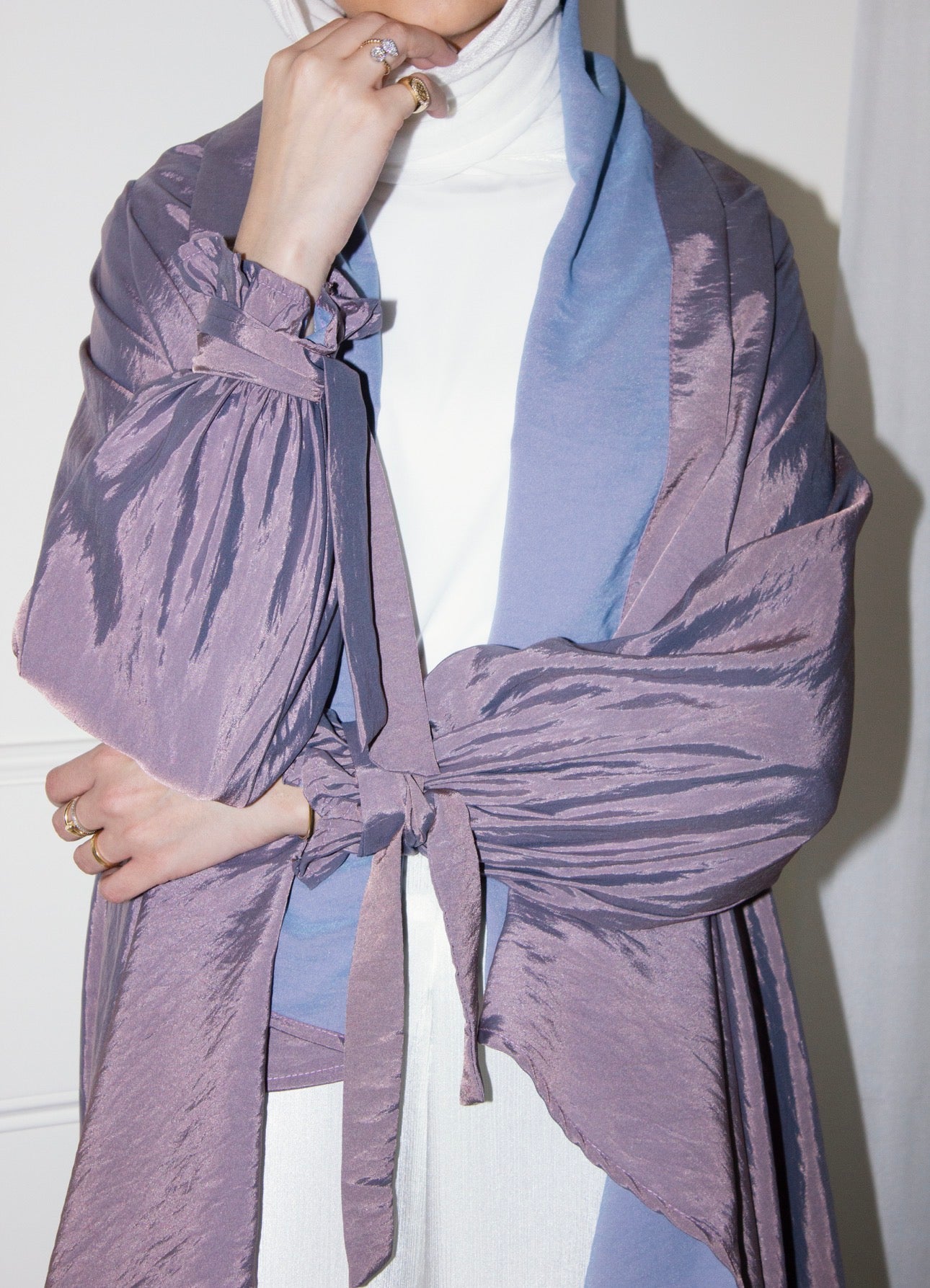 Marlyn Round Trench in MauvexBlue Limited Edition