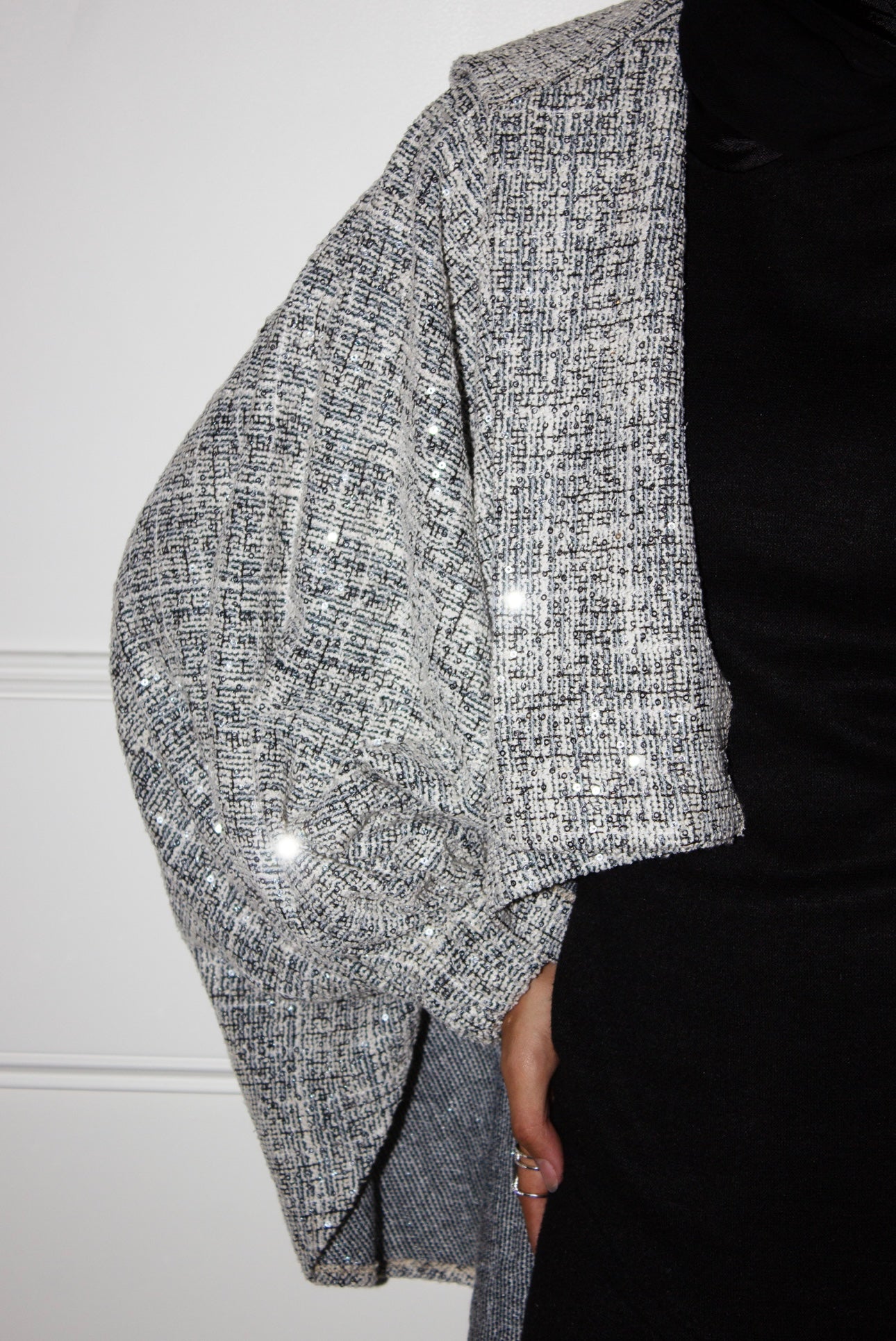 Sparkly Tweed Jacket with Sequin Embellishment