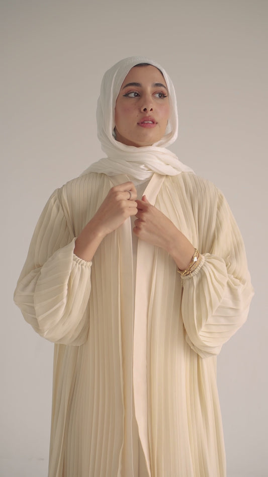 Double Layered Pleated Kaftan