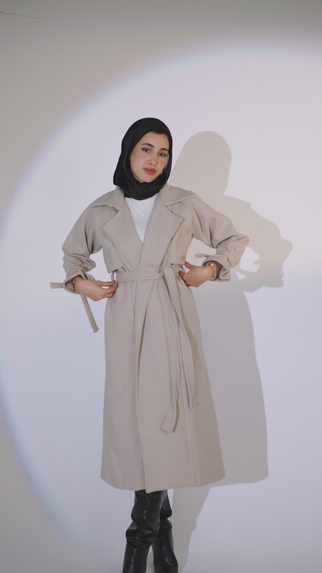 Signature Wool Trench Coat in Light Greige – Hazie The Label