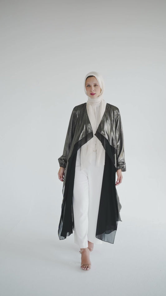 Crystal Black double layered Hazie trench