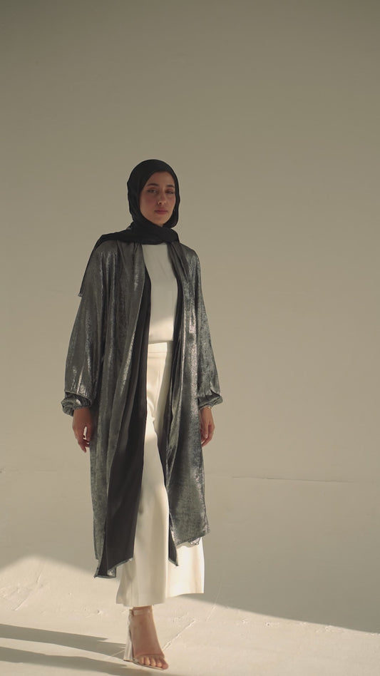 Glitzy Kaftan in Silver